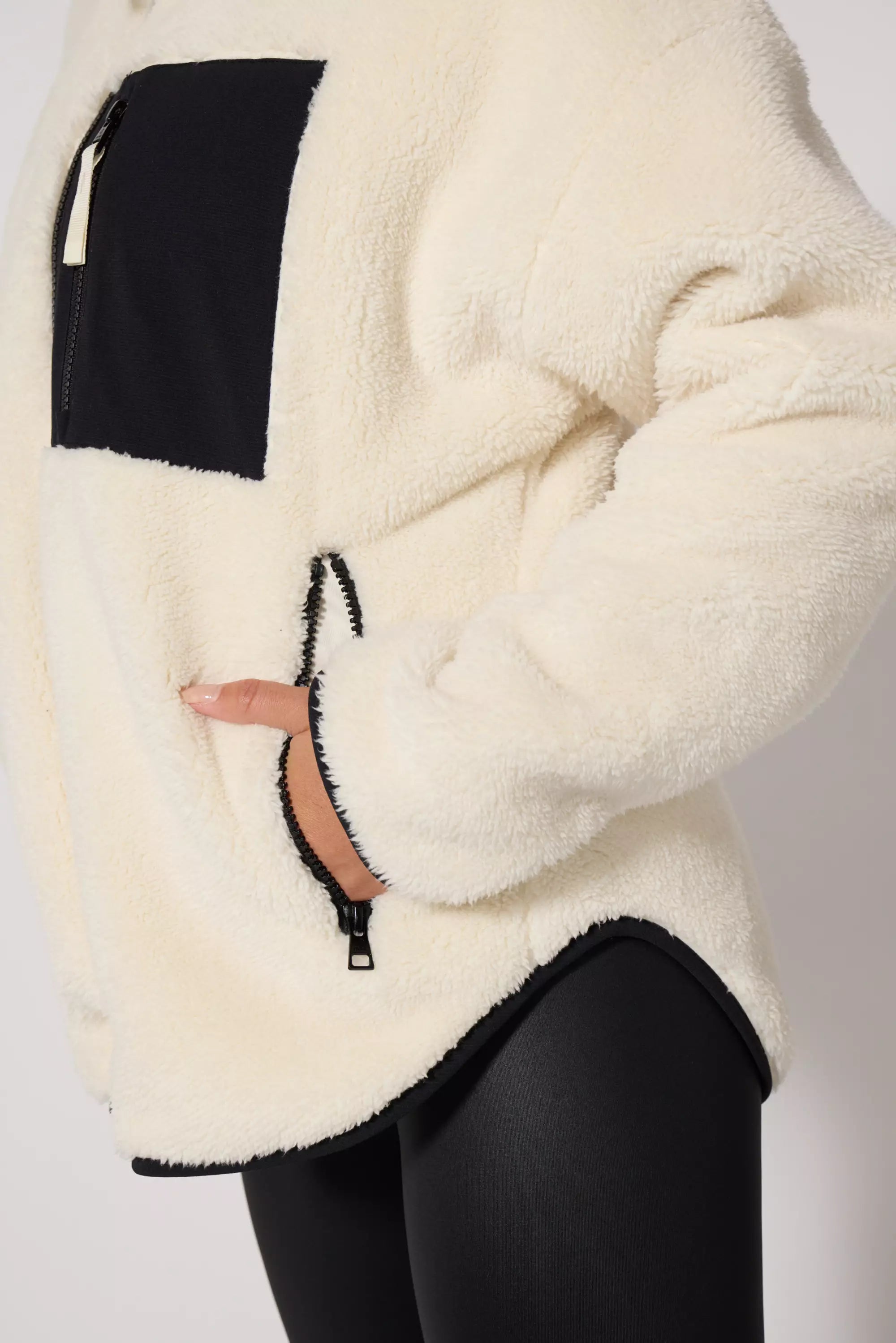 Veste sherpa - bouleau