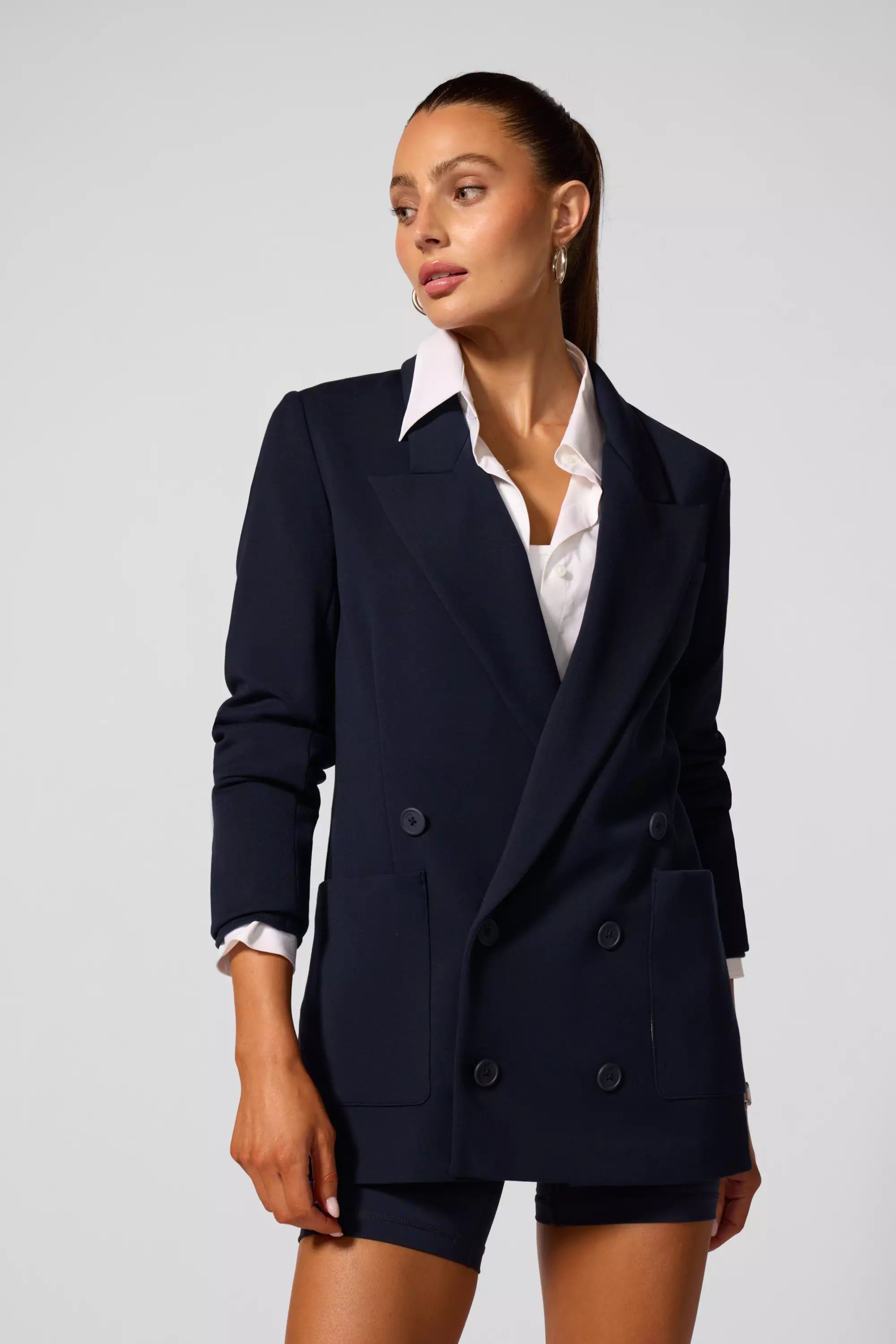 Blazer de doble pecho - Blazer azul marino