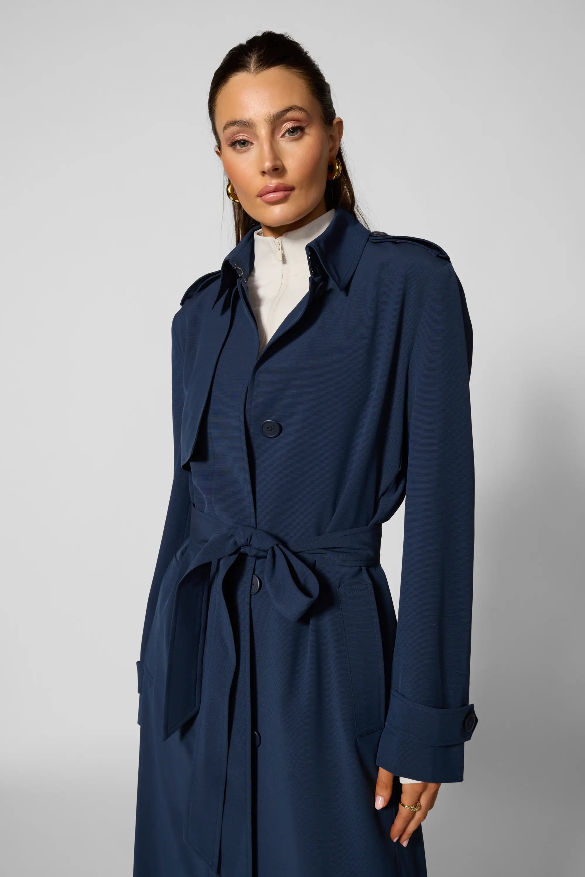 Gabardina de ripstop - Blazer azul marino