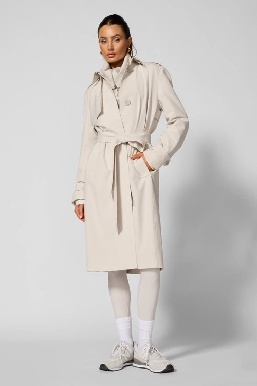 RYO　Front Trench Mods Coat Ryo Coat Beige in Cupro – The Row