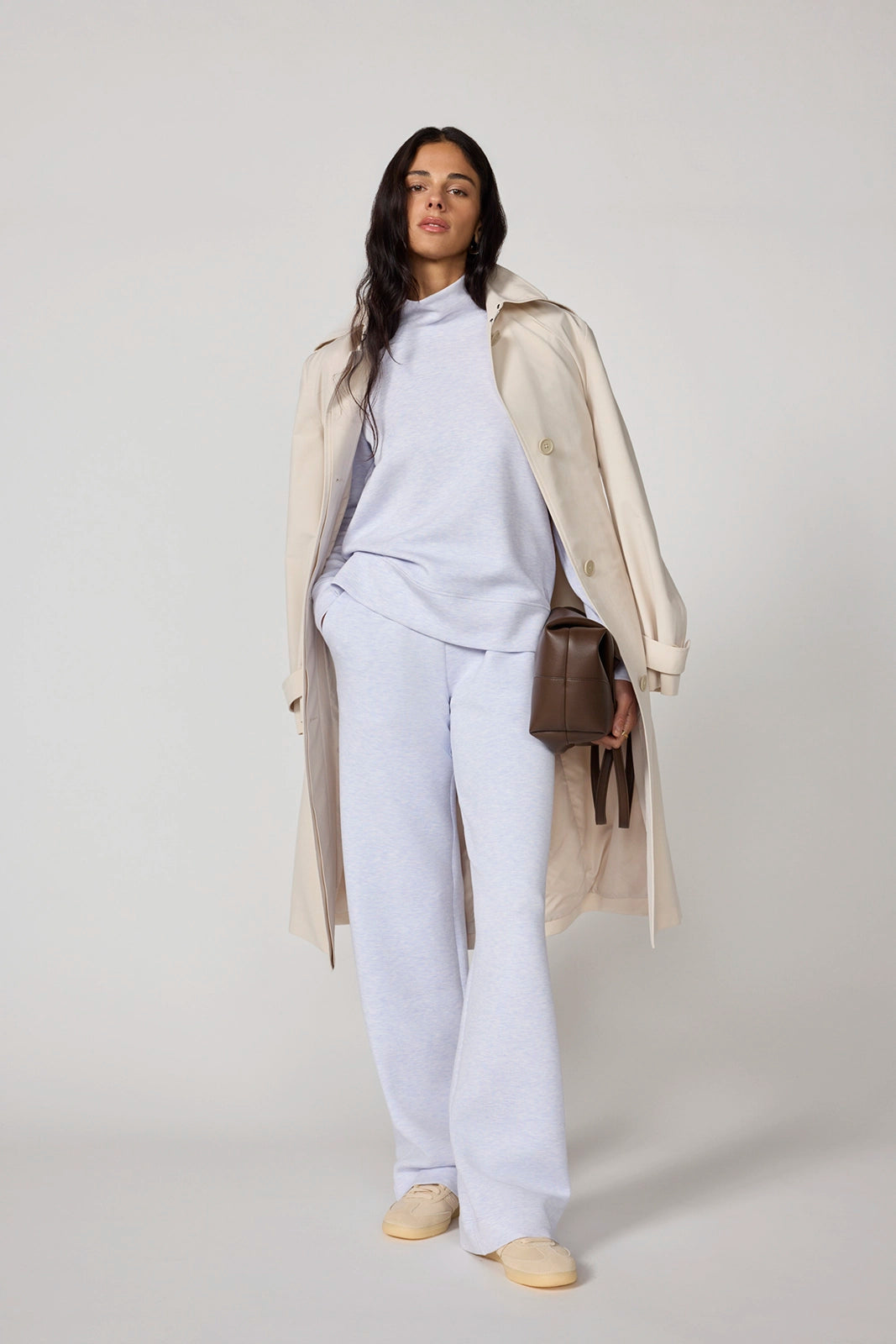 Ripstop Trench Coat - Moonbeam