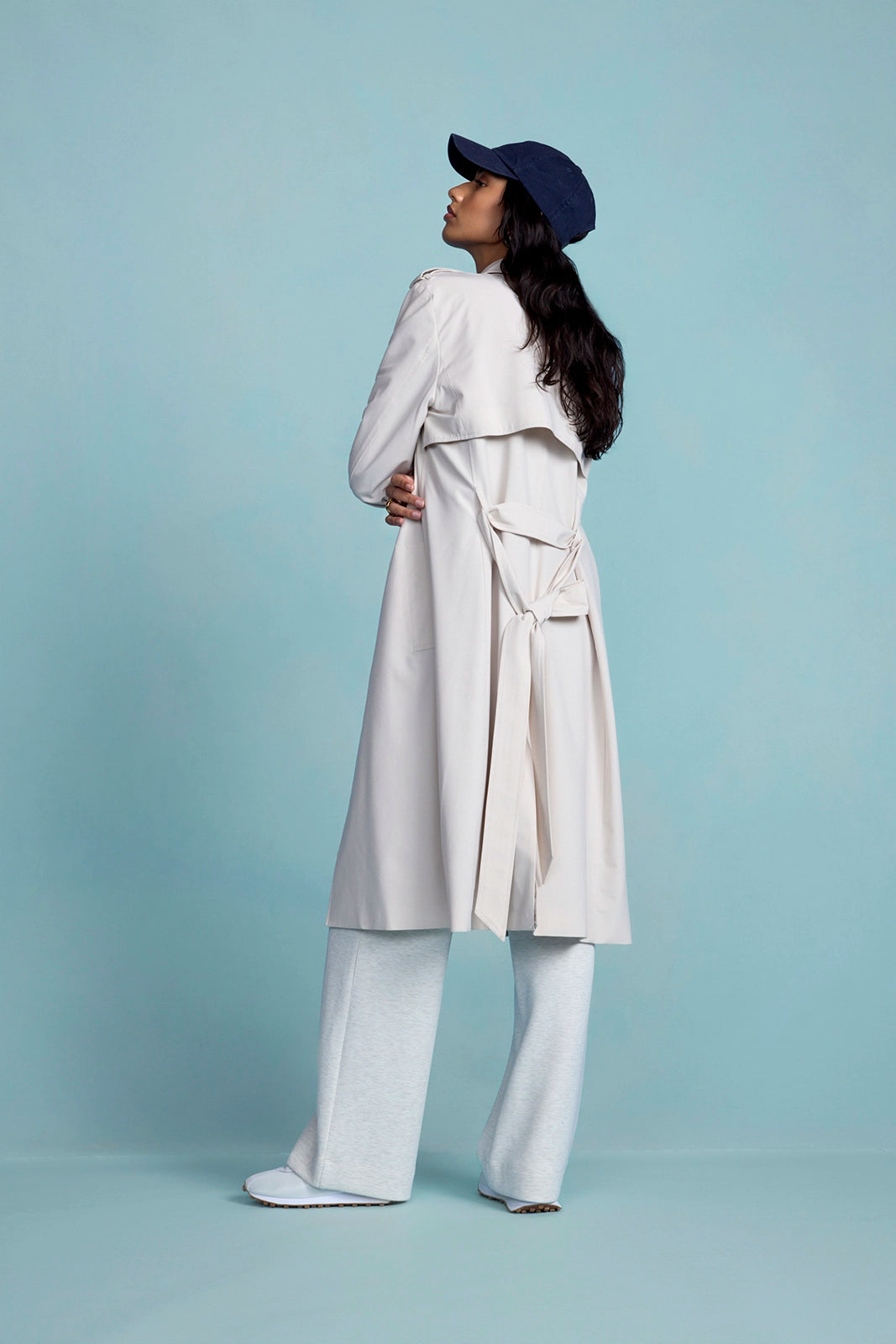 Ripstop Trench Coat - Moonbeam