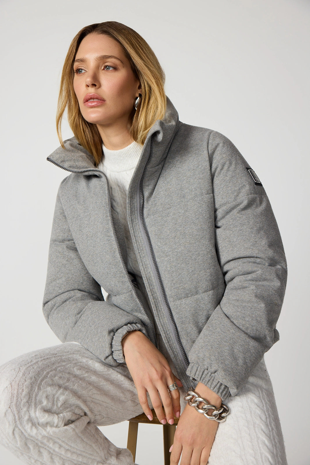 Heathered Jacket Htr Steel