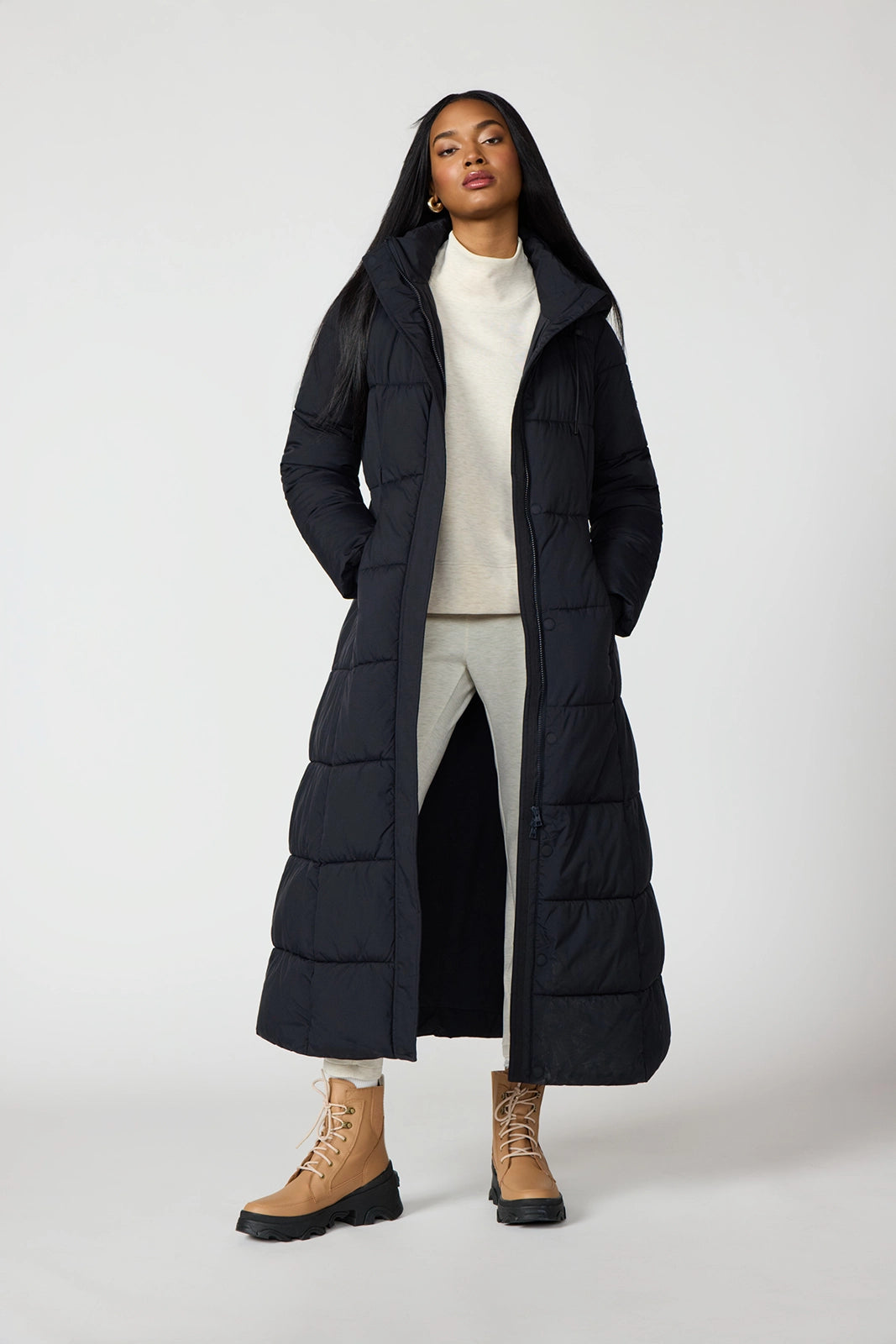 Long Full Zip Jacket - Black