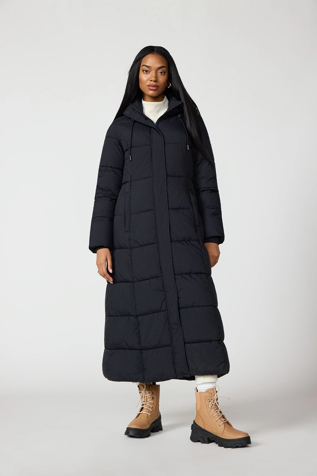 Long Full Zip Jacket - Black