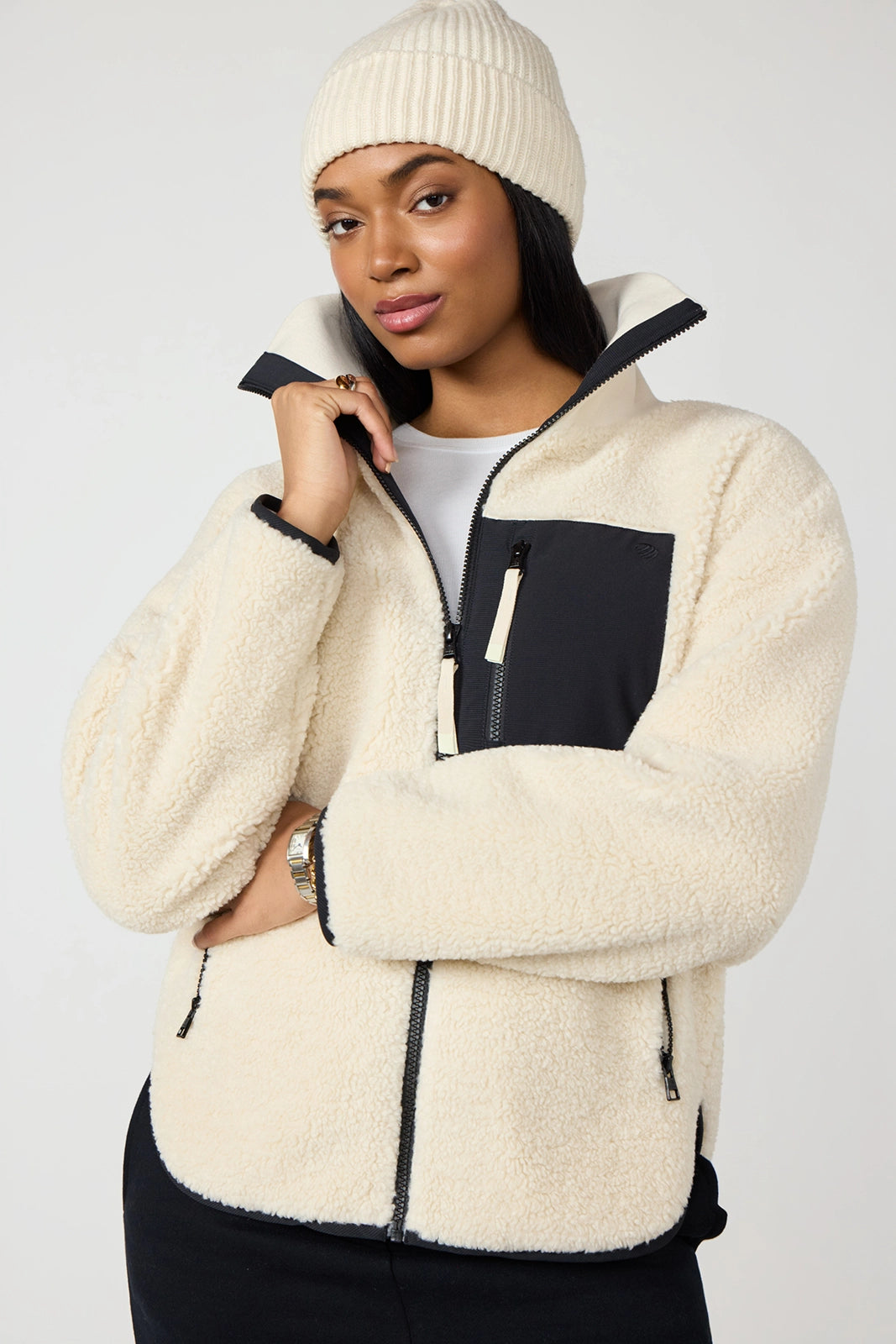 Berber Colour Block Jacket - Birch