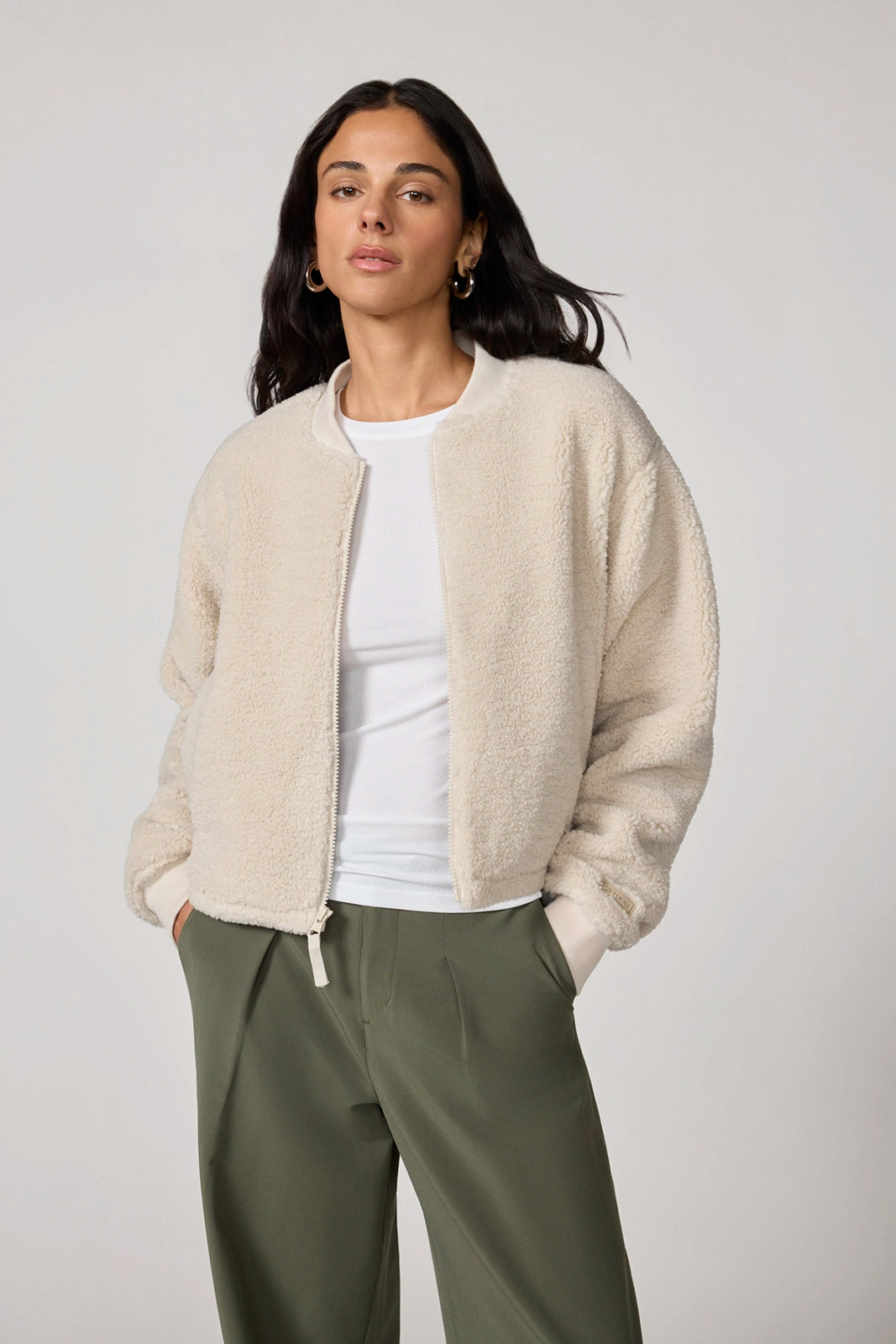 Berber Bomber Jacket - Moonbeam