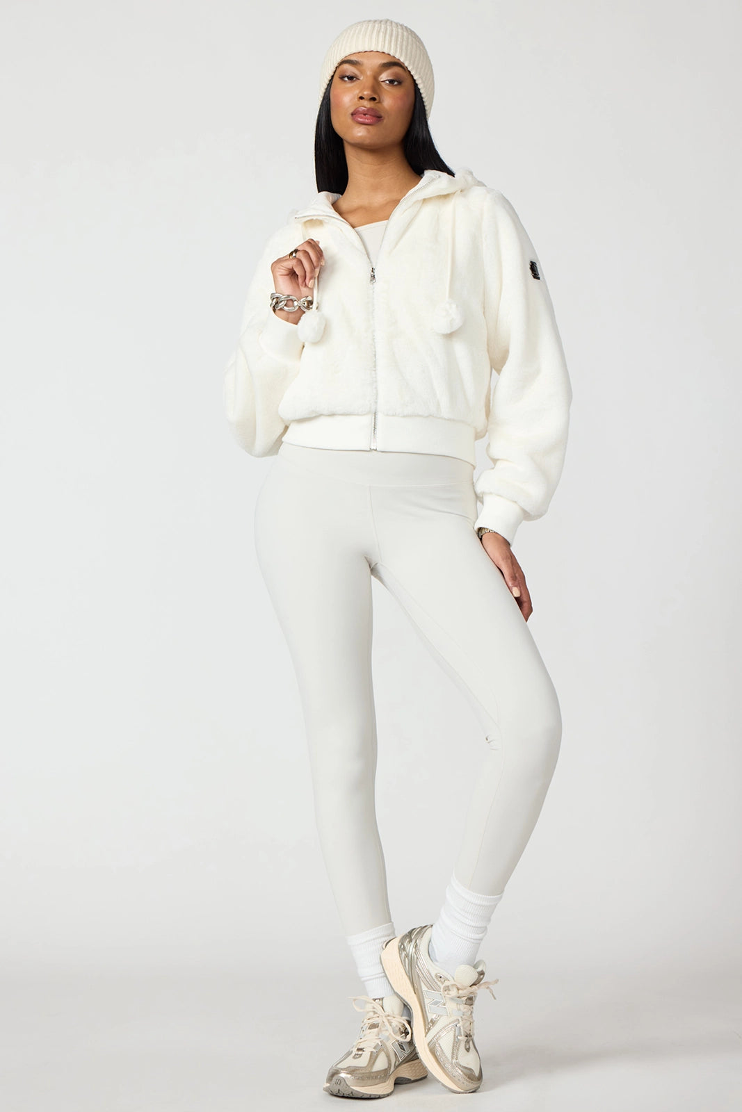 Plush Bomber Jacket - Vanilla