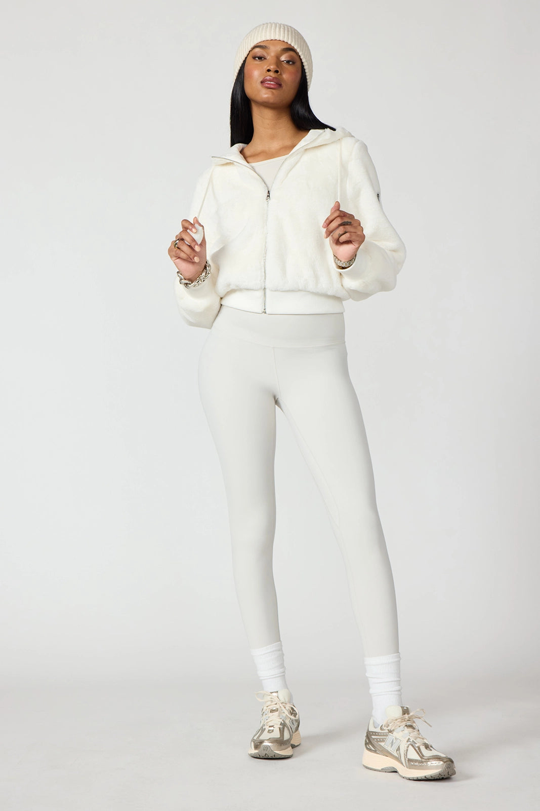 Plush Bomber Jacket - Vanilla
