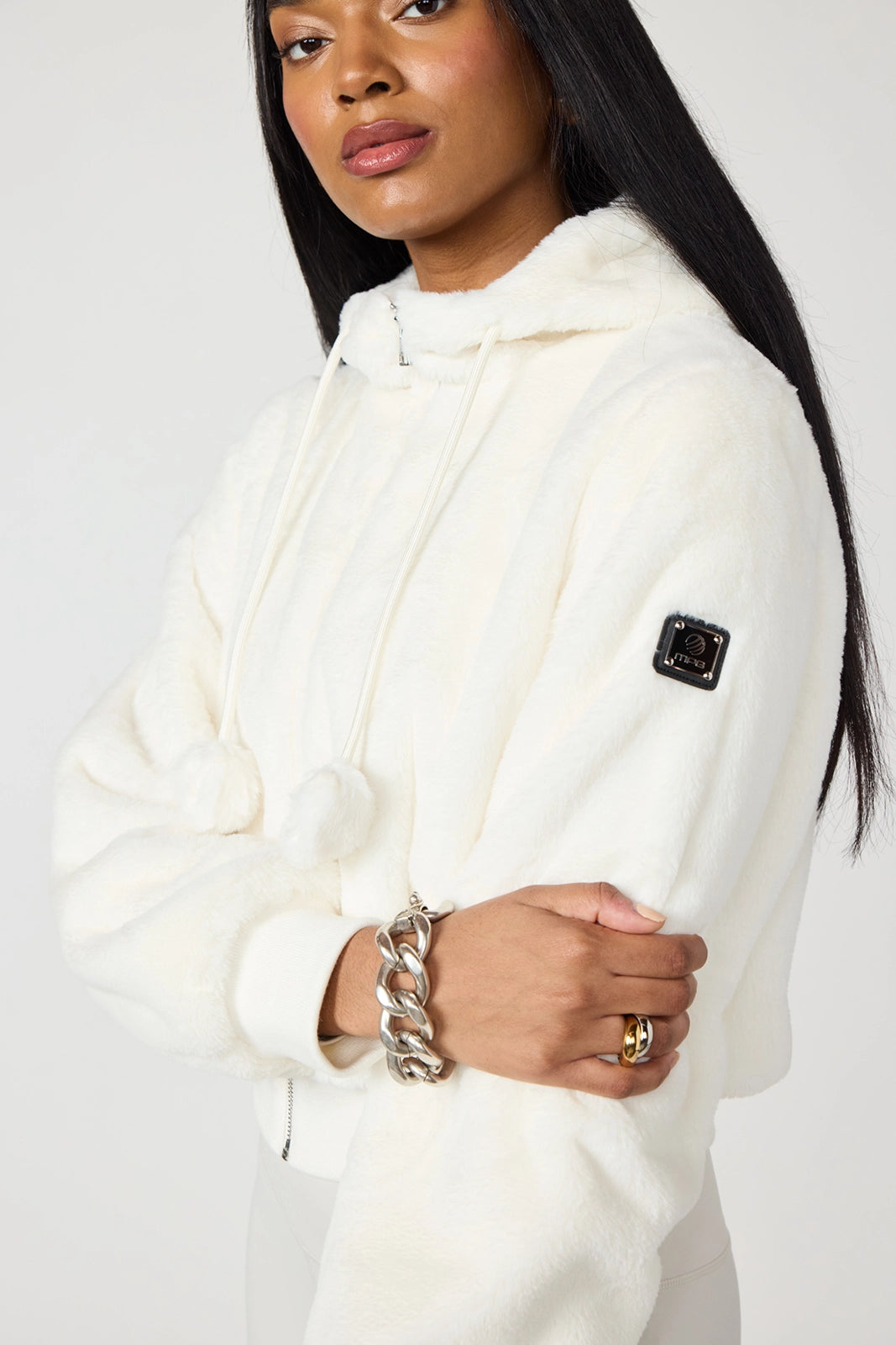 Plush Bomber Jacket - Vanilla