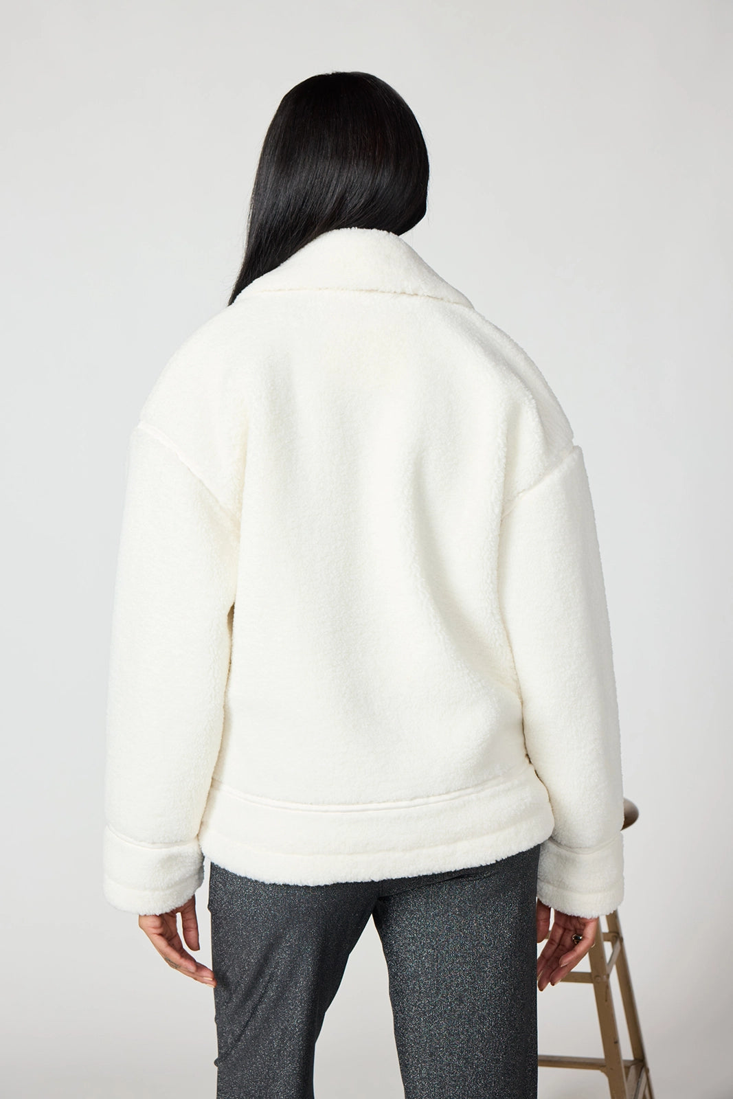 Sherpa Biker Jacket - Vanilla