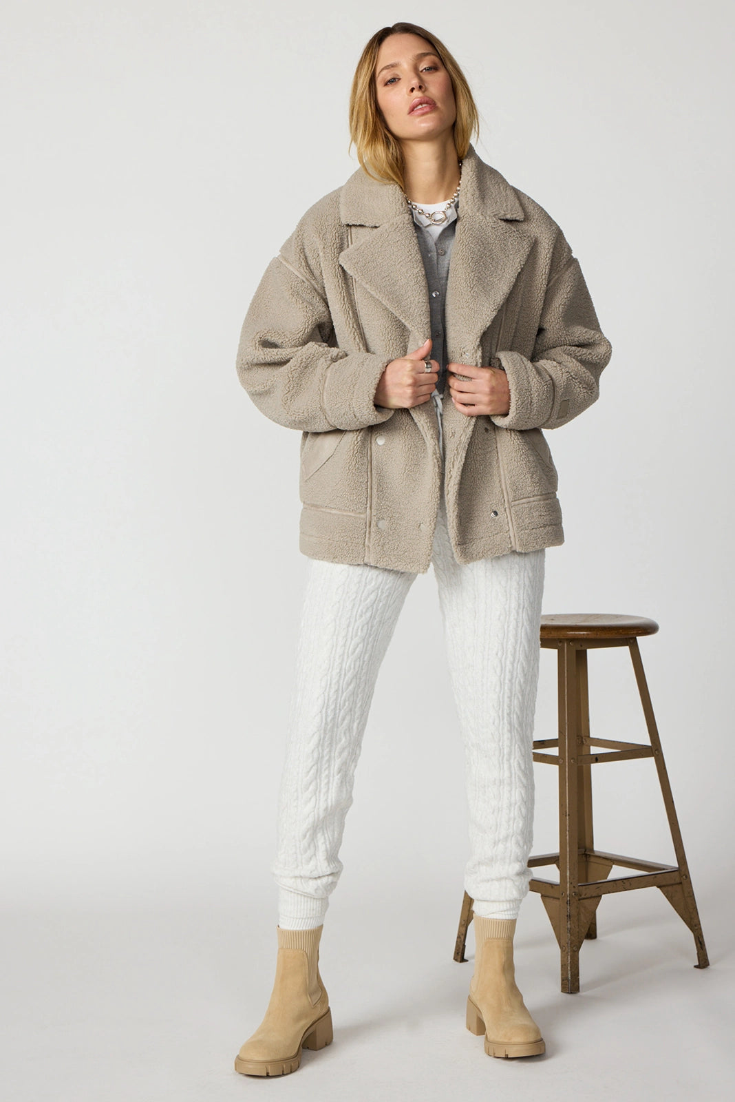 Sherpa Biker Jacket - Island Fossil