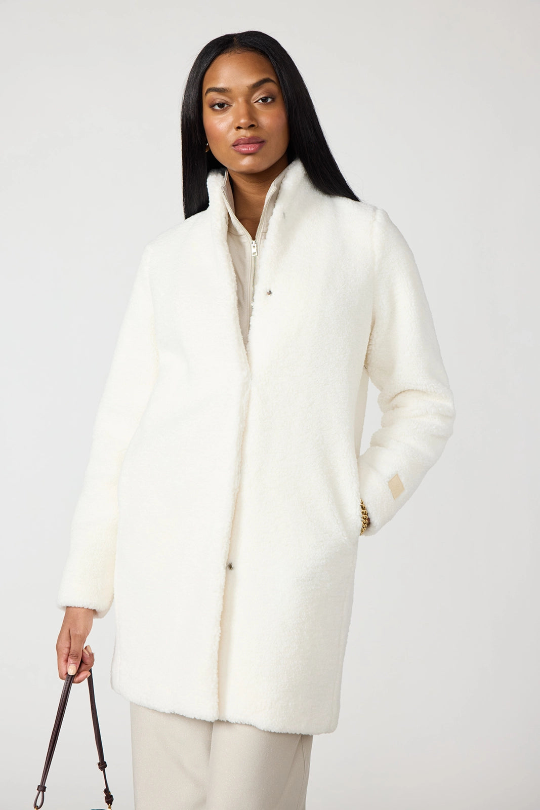 Sherpa Long Jacket - Vanilla