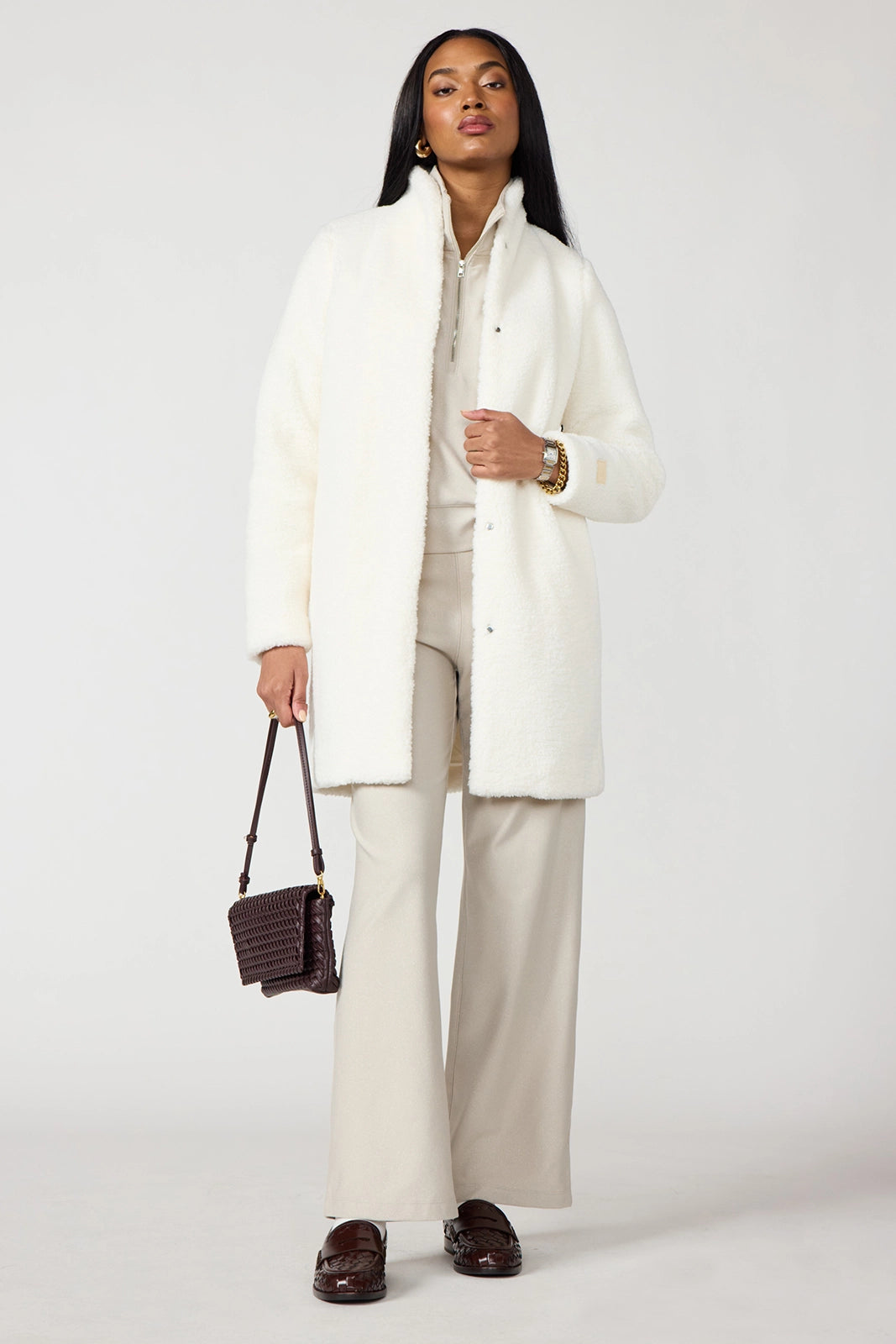 Sherpa Long Jacket - Vanilla