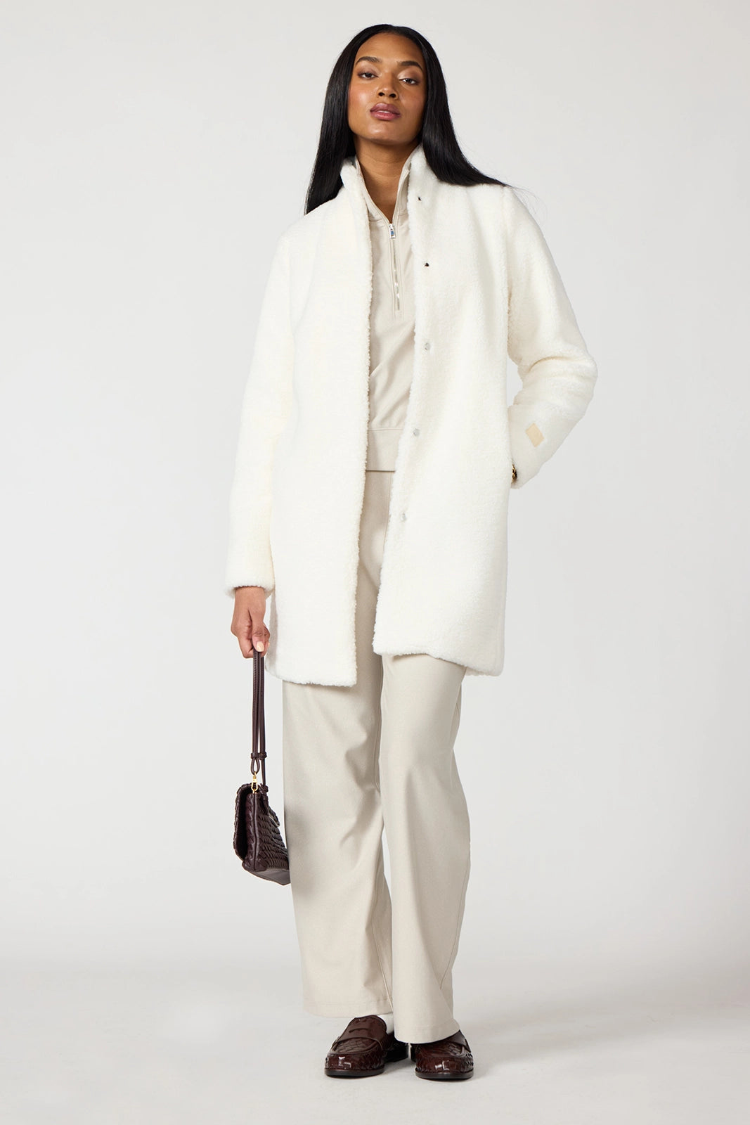 Sherpa Long Jacket - Vanilla