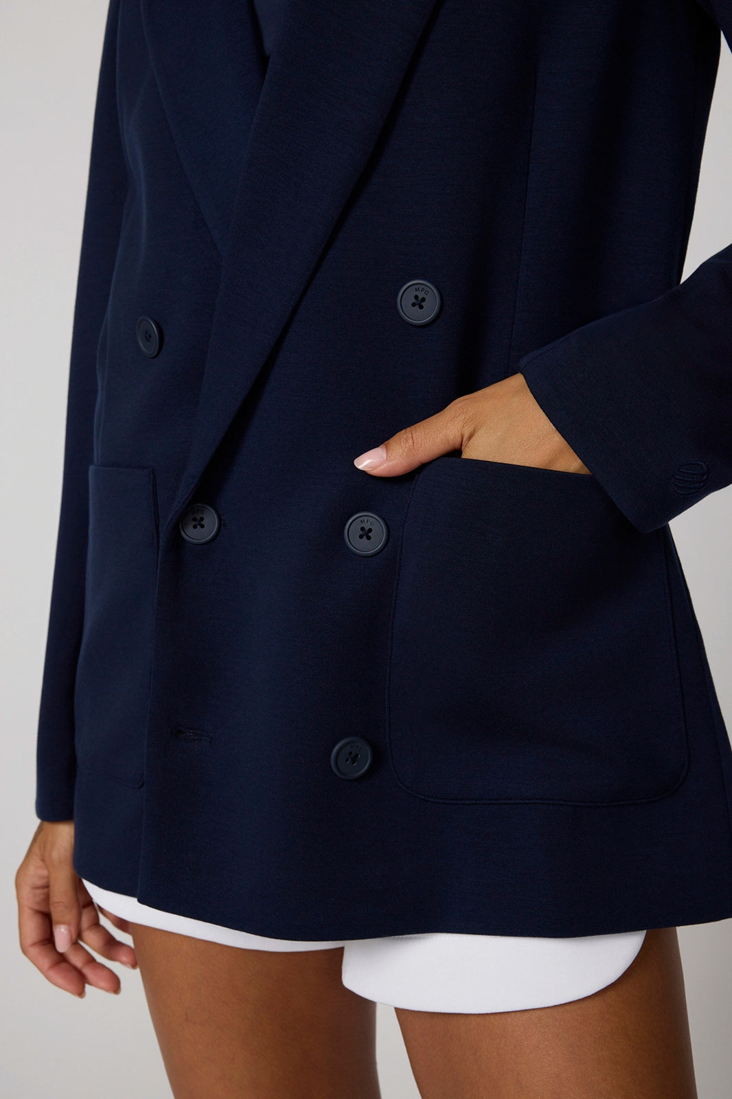 Performance Double Breasted Blazer - Navy Blazer