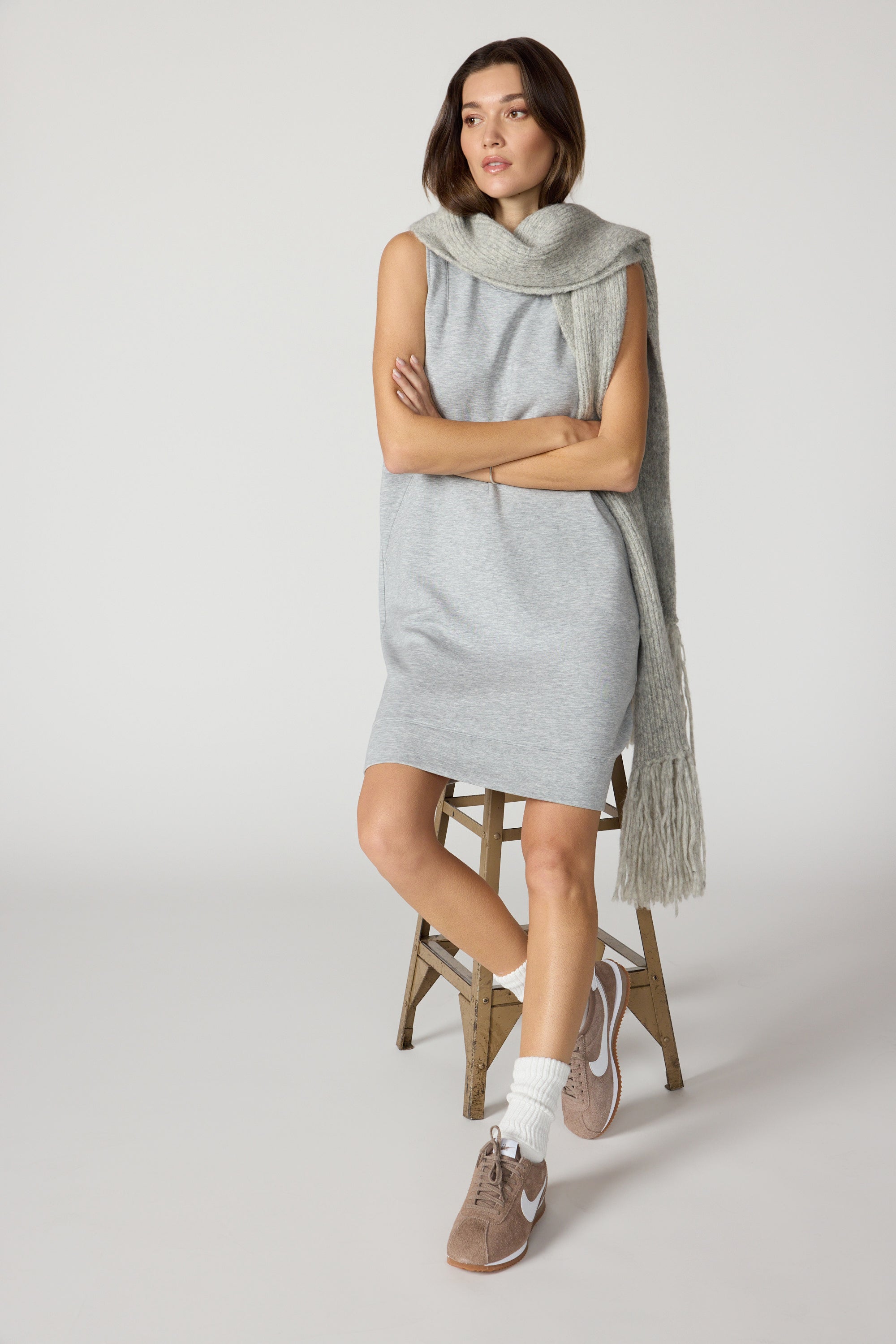 Dreamweave Dress - Htr Concrete