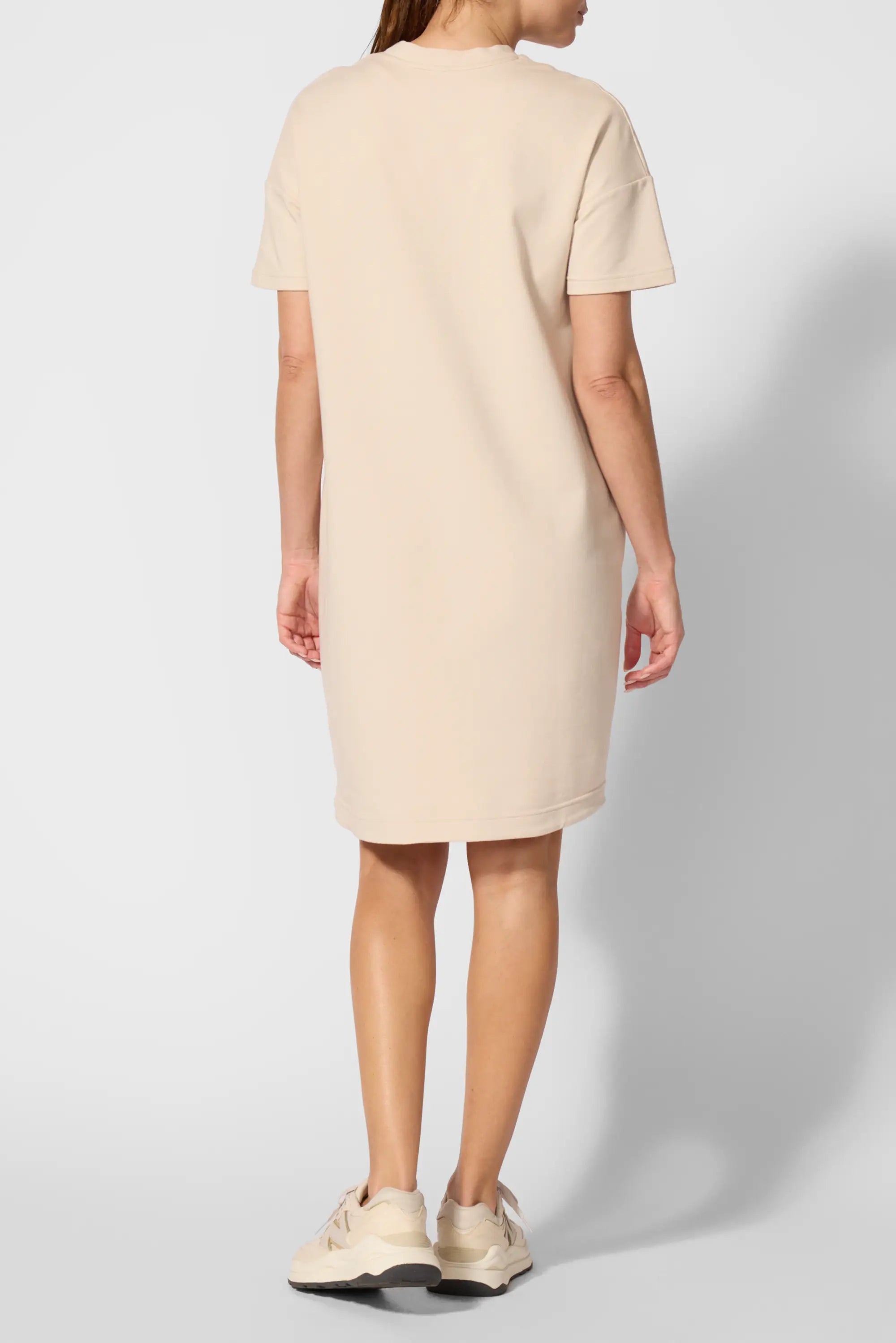 Luxe Terry T-Shirt Dress - Stone