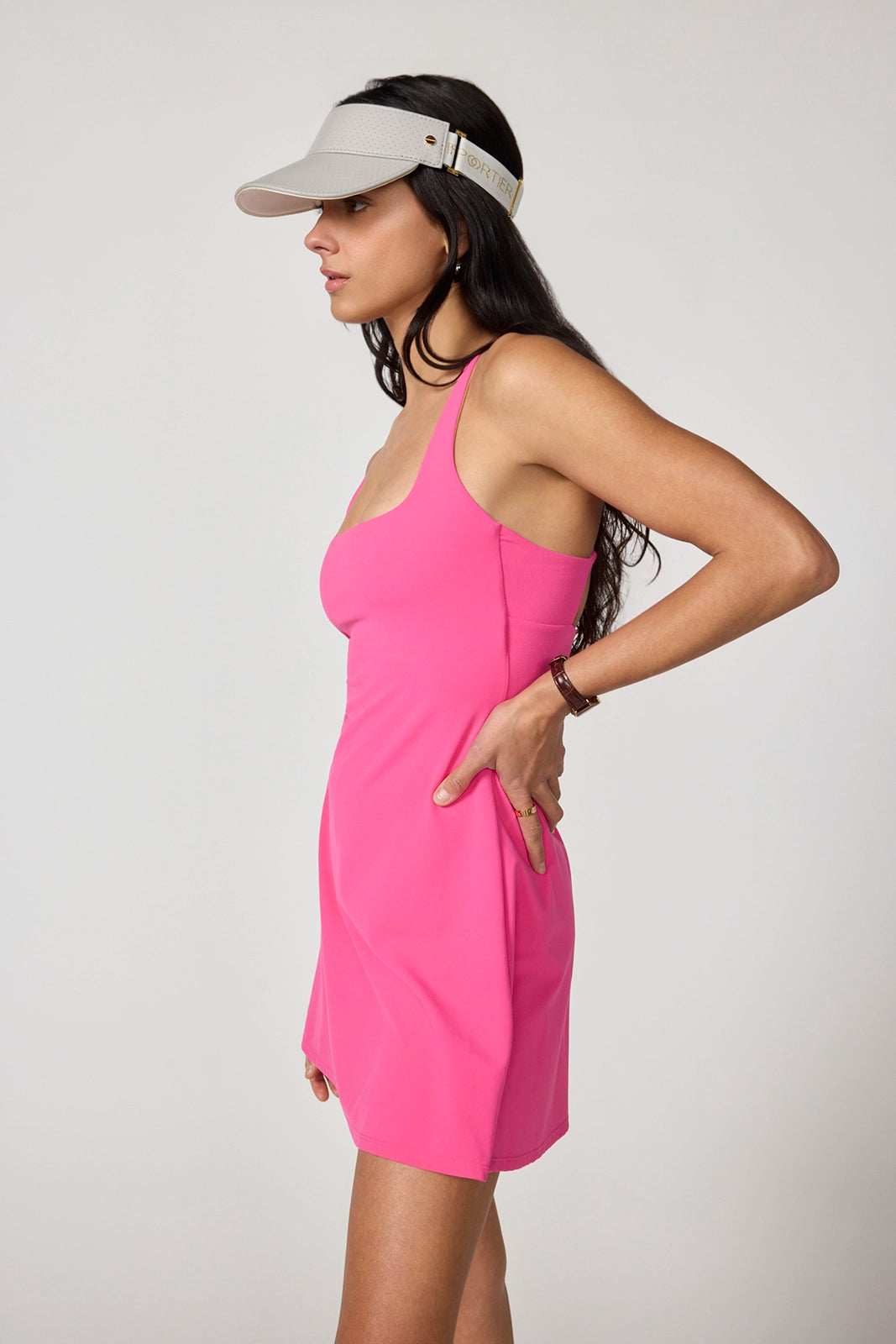 Cloud Dress with Strappy Back & Support - Fuchsia Purple