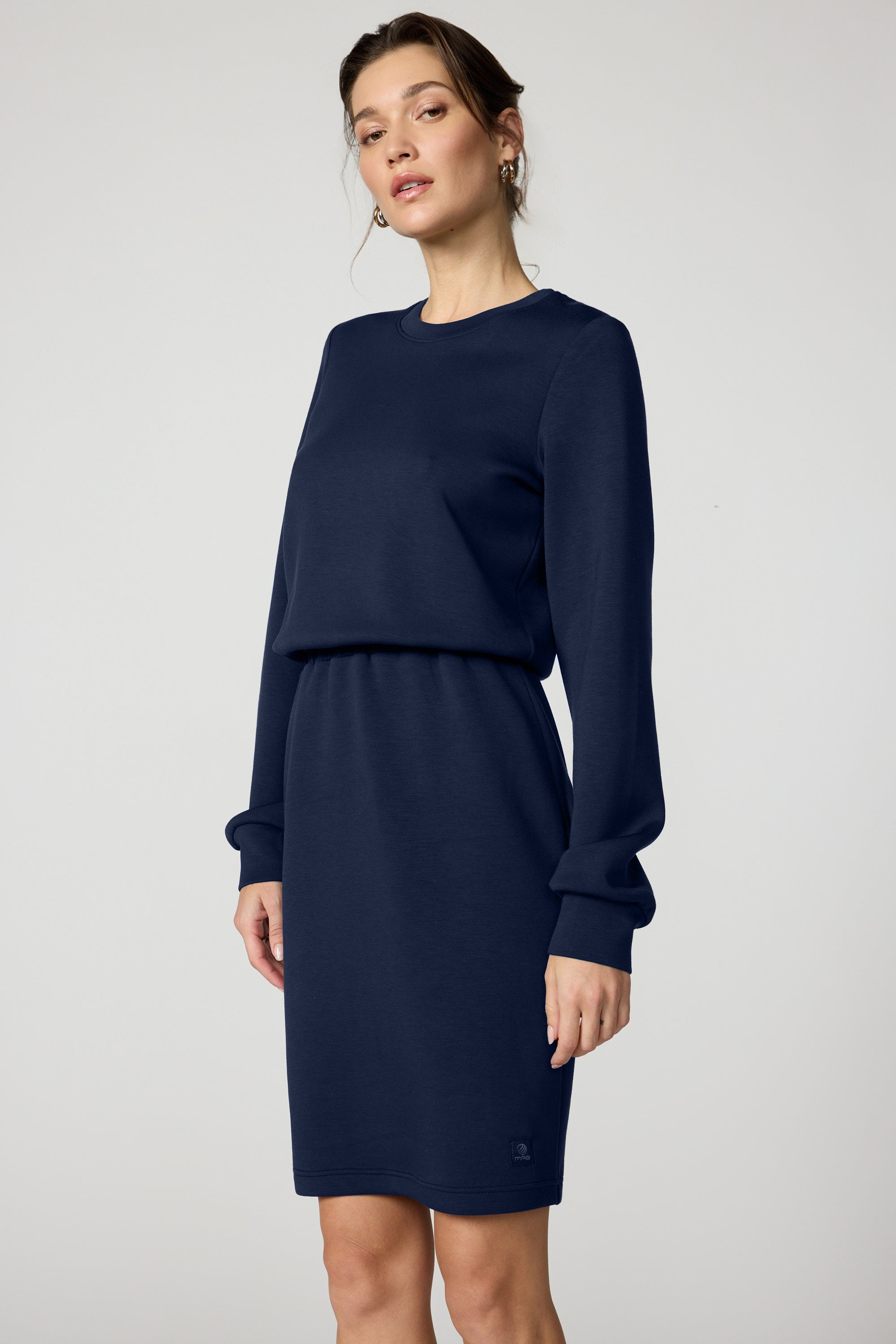 Dreamweave Long Sleeve Dress - Navy Blazer