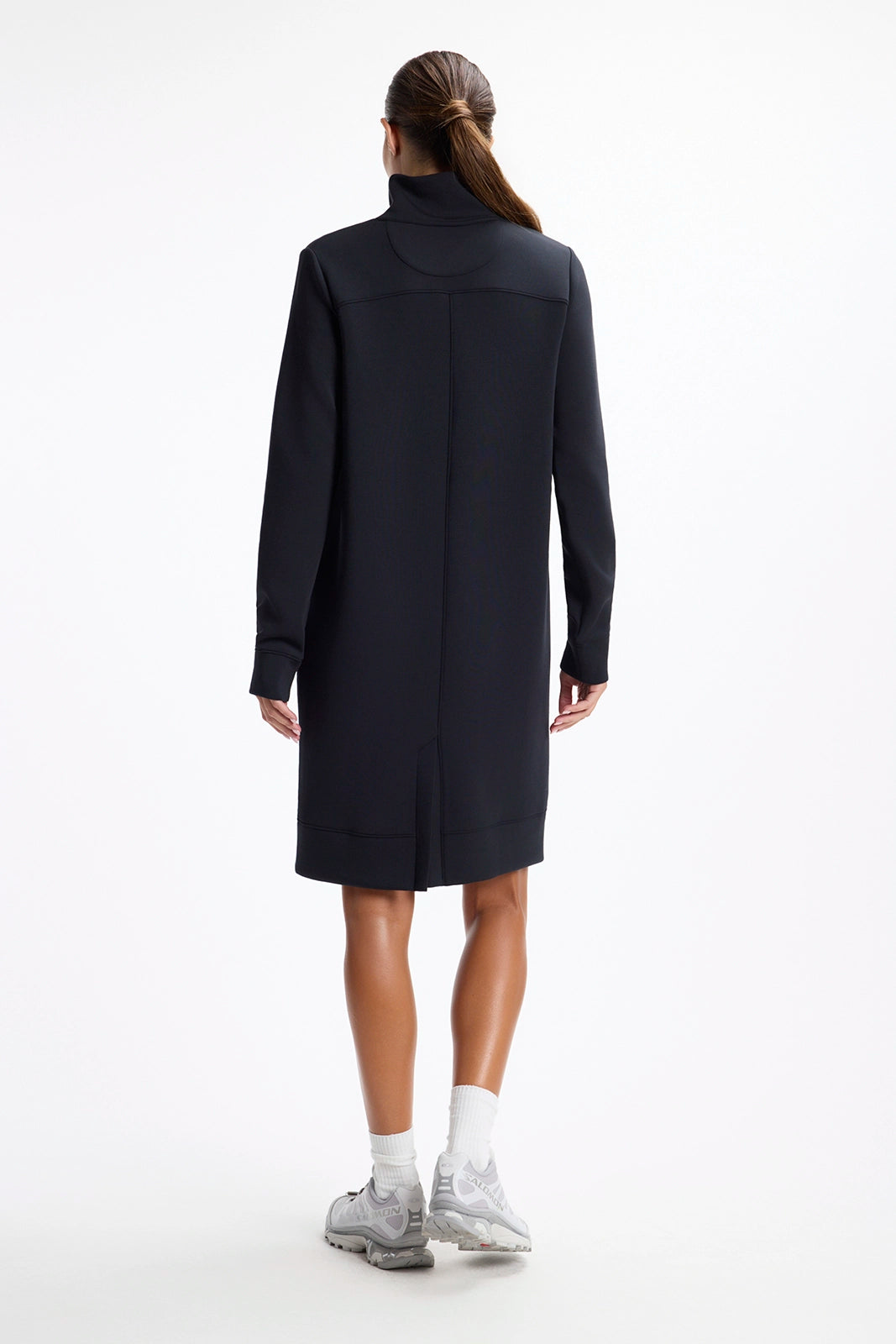 Dreamweave™ Long Sleeve Mock Neck Dress - Black