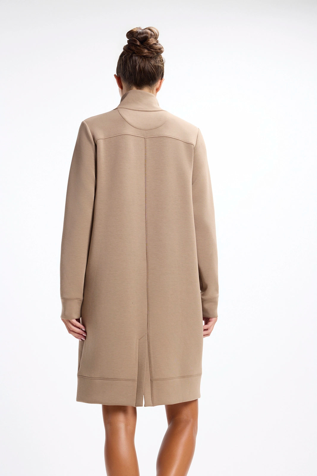 Dreamweave™ Long Sleeve Mock Neck Dress - Caribou