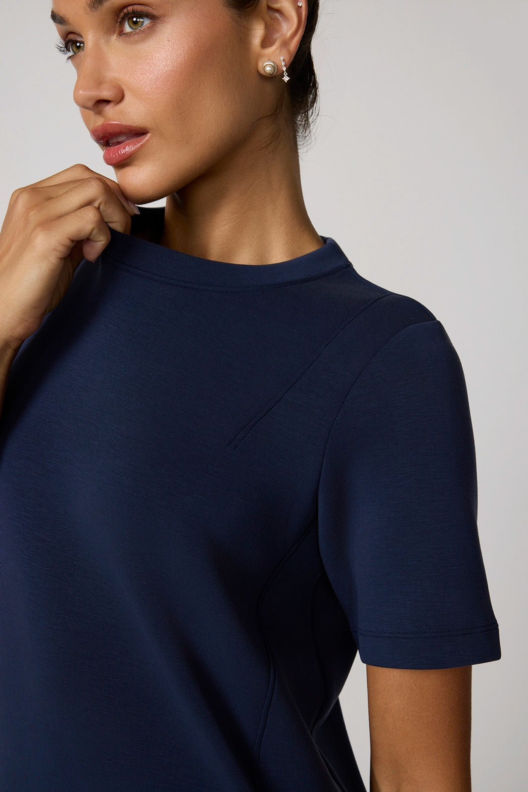 Dreamweave™ Short Sleeve Dress - Navy Blazer