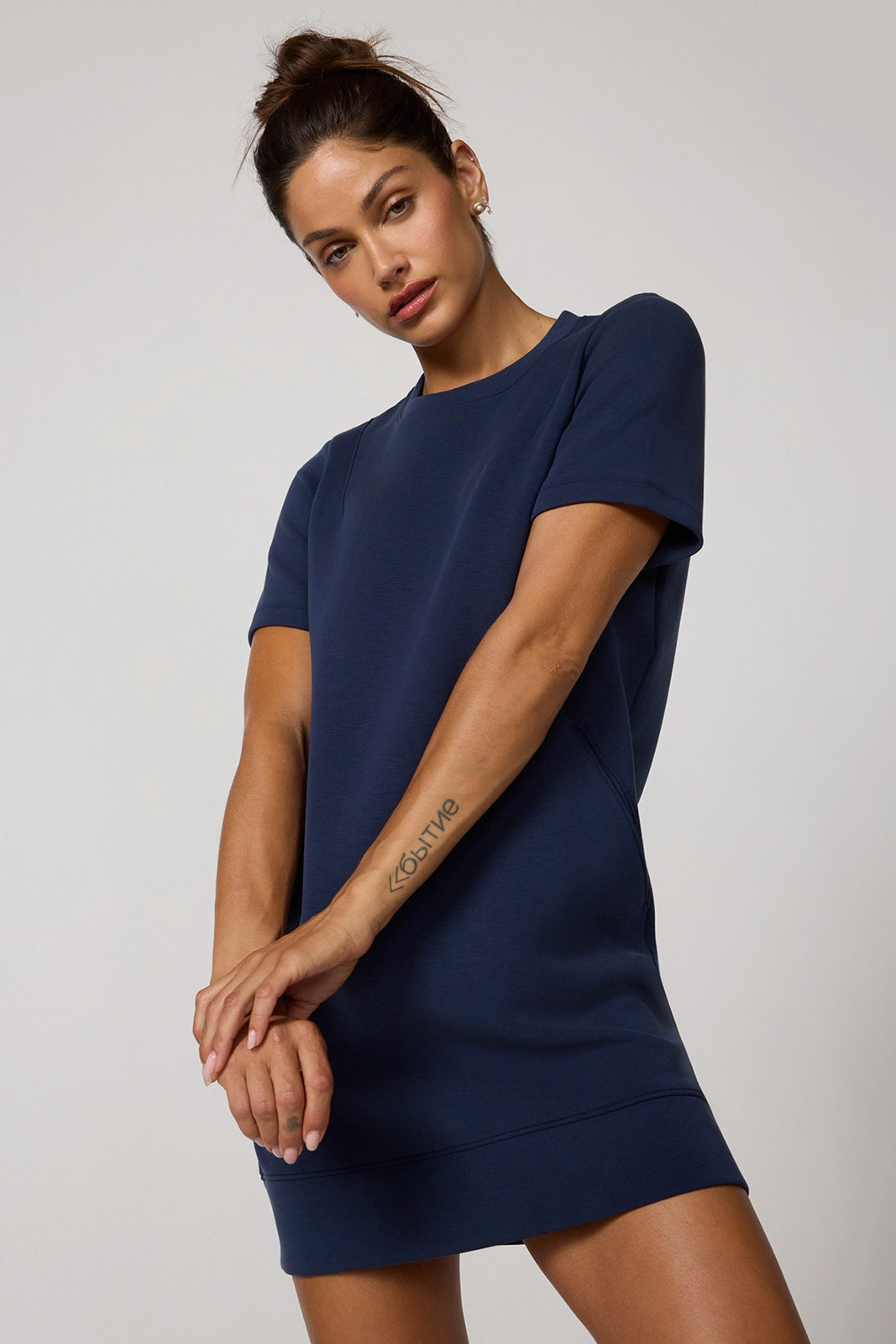 Dreamweave™ Short Sleeve Dress - Navy Blazer