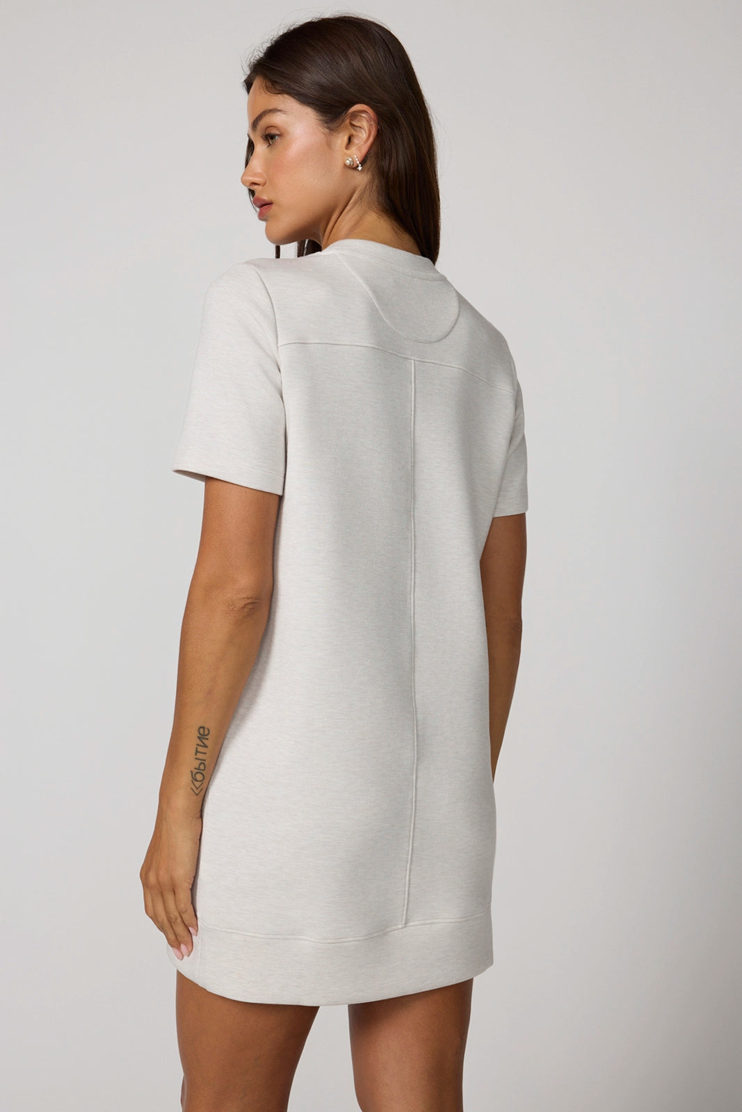 Dreamweave™ Short Sleeve Dress - Htr Moonbeam
