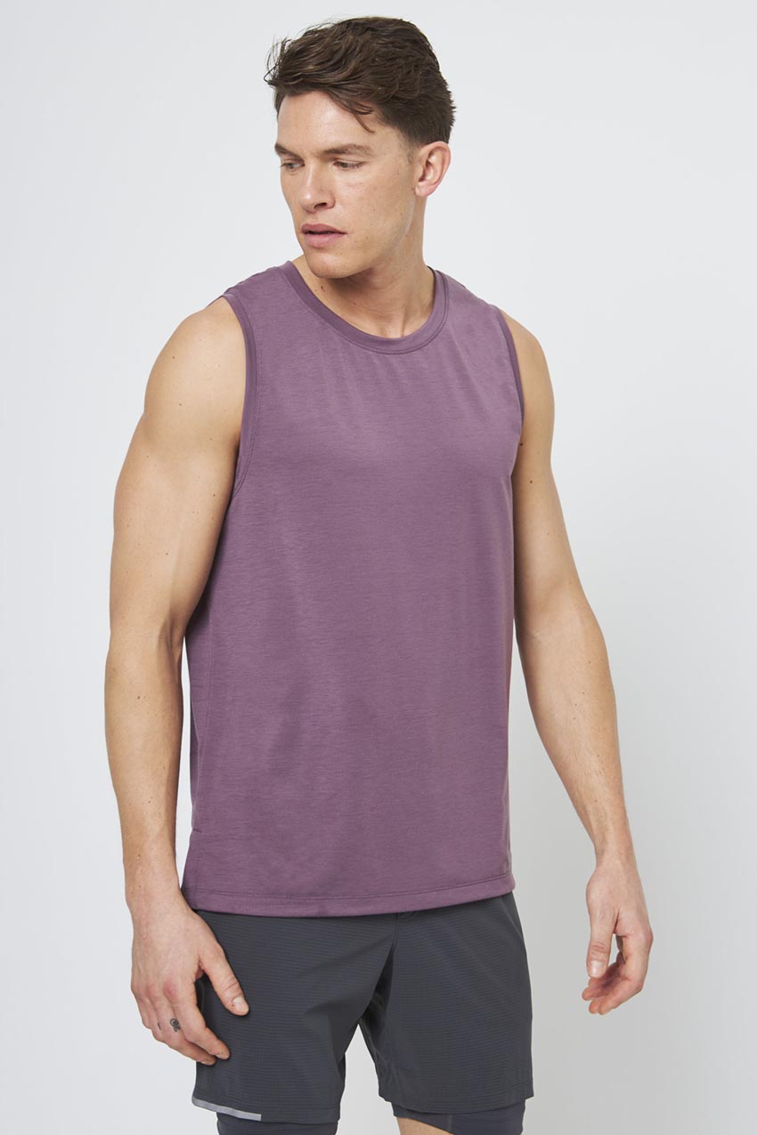 Dynamic Recycled Polyester Stink-Free Tank Top with Slits - Sale