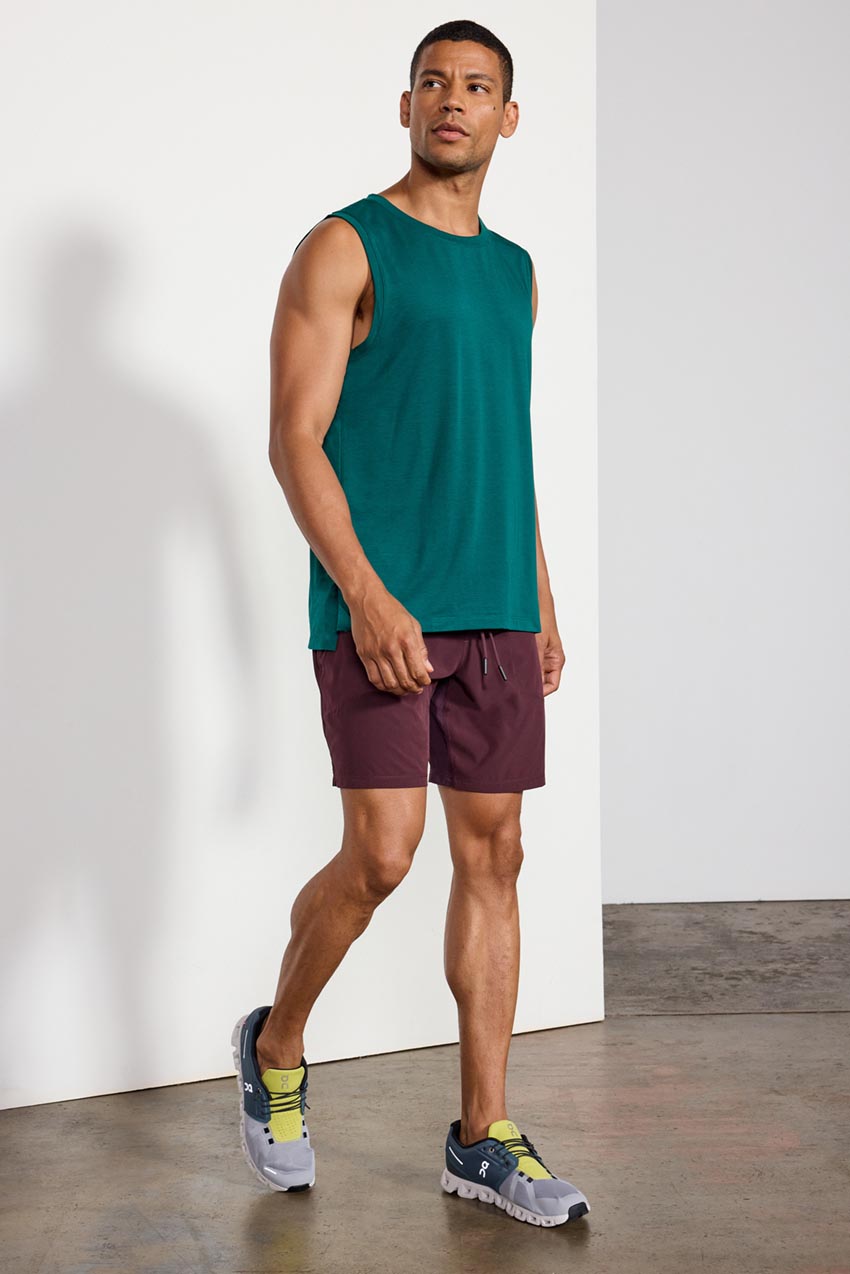Dynamic Recycled Polyester Tank Top with Slits