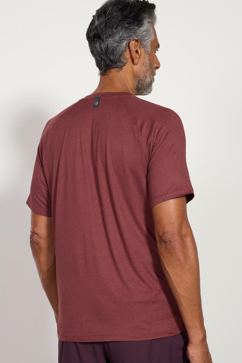 Pace Raglan Tech Tee - Htr Coffee