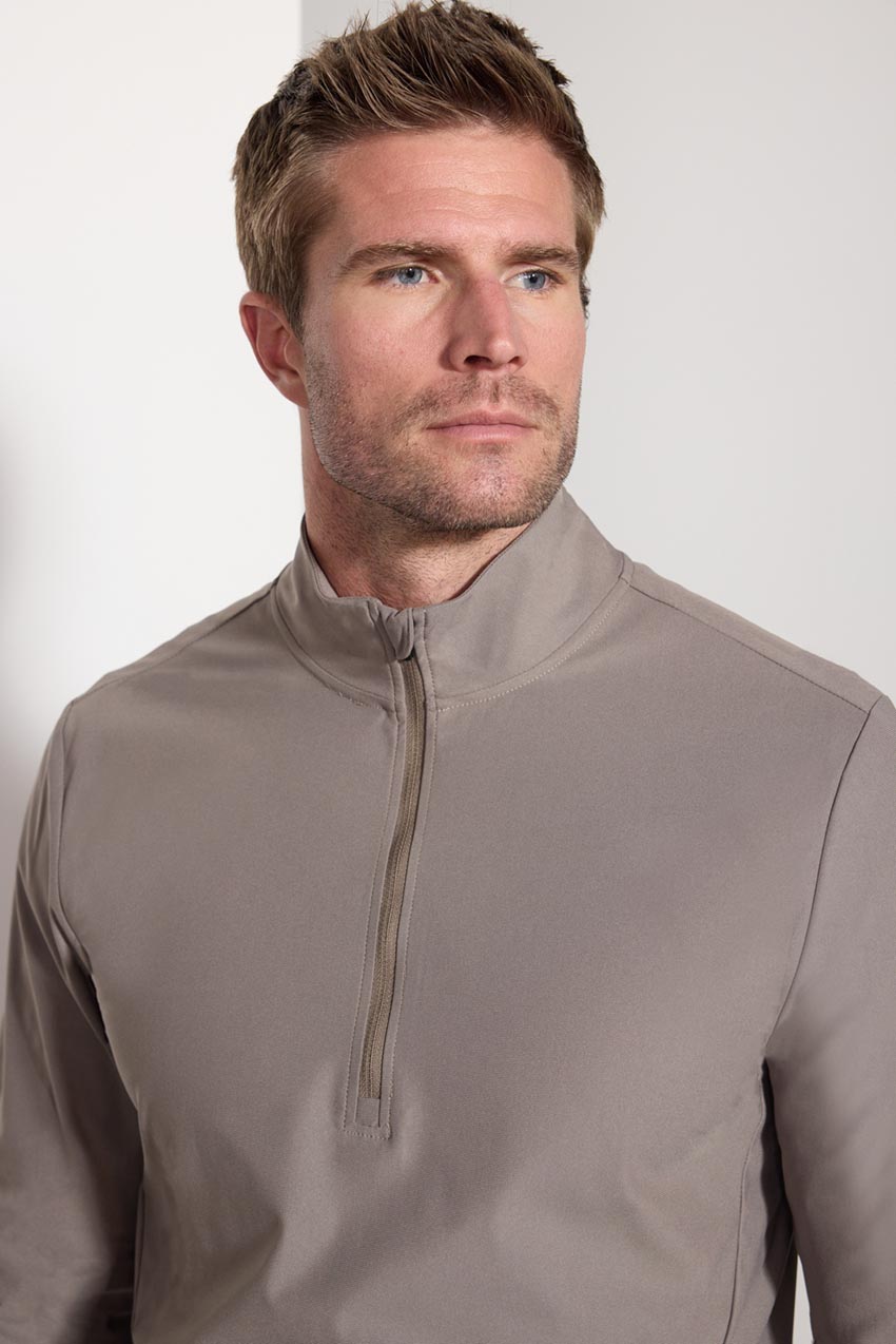 Polyester half zip clearance pullover