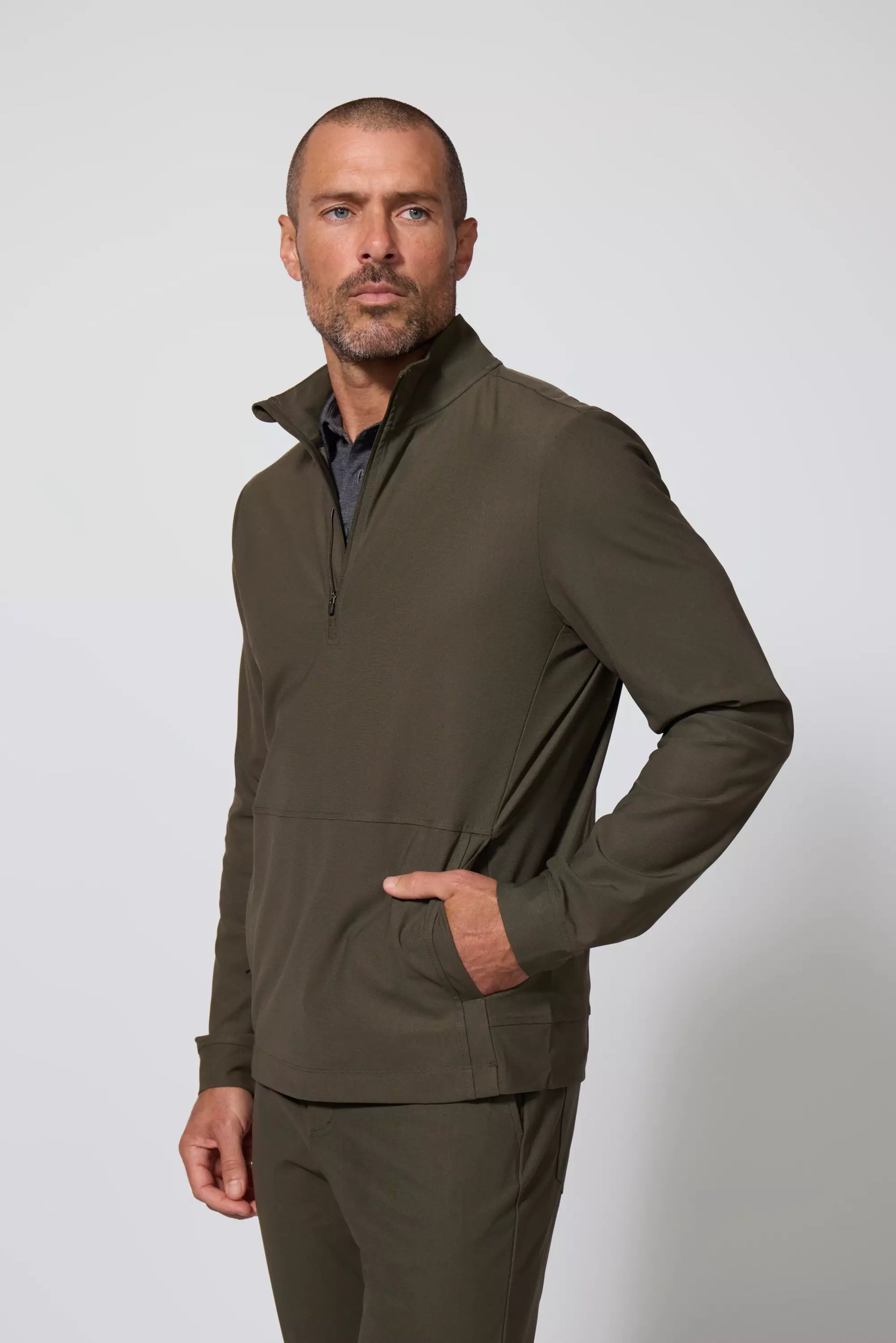 Limitless 1 2 Zip Pullover Dark Leaf
