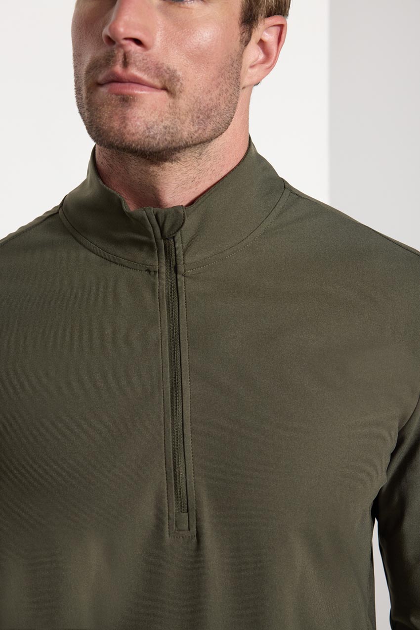 Polyester half shop zip pullover