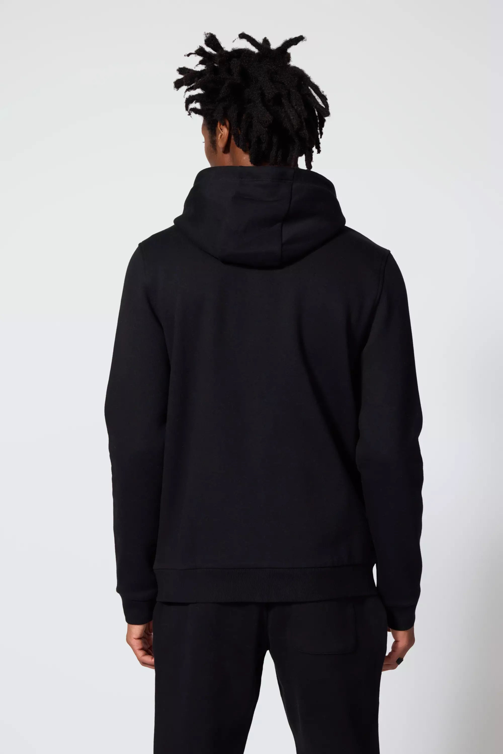 Sweat à capuche LuxeFleece Zip-up pour hommes - noir