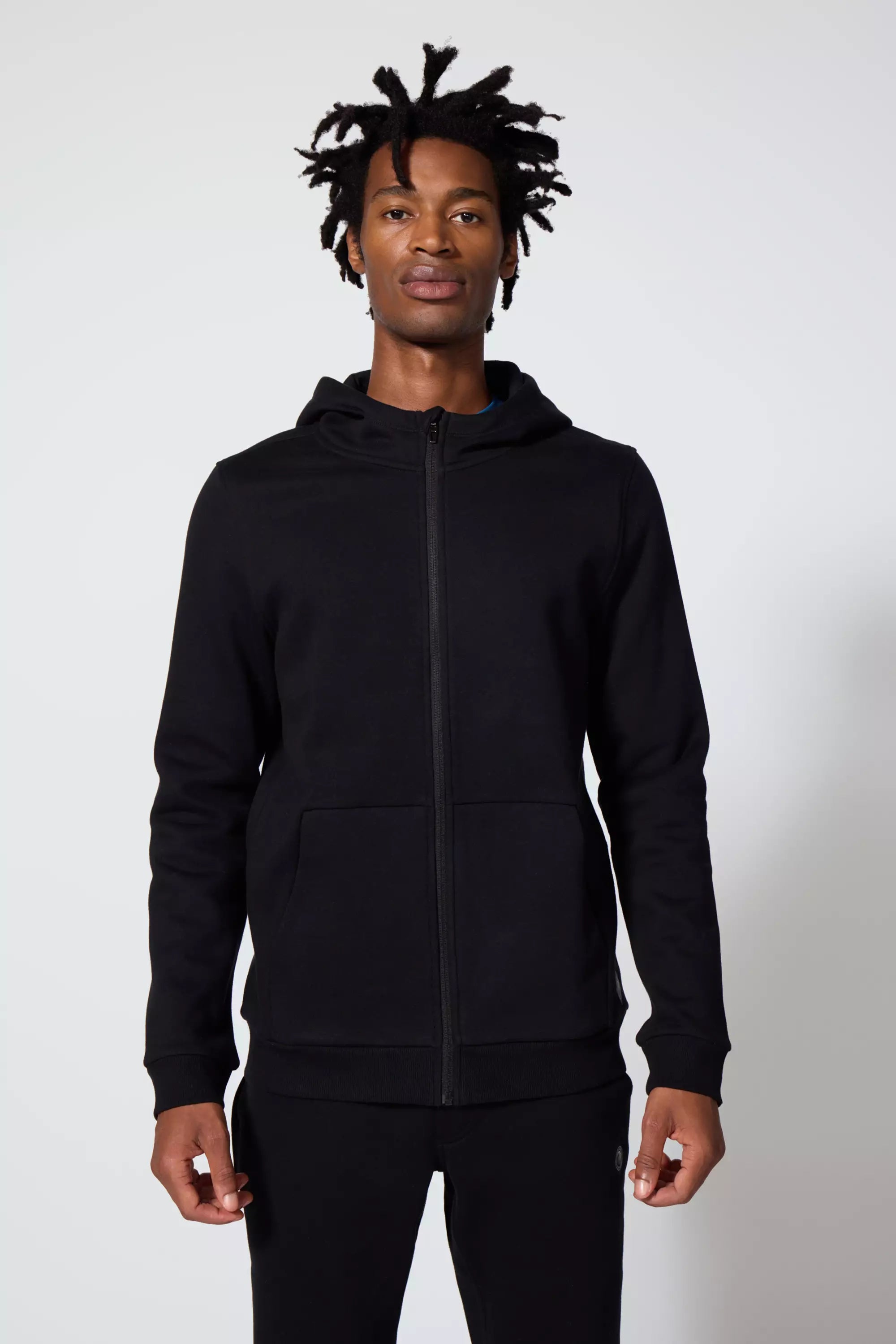 Sweat à capuche LuxeFleece Zip-up pour hommes - noir