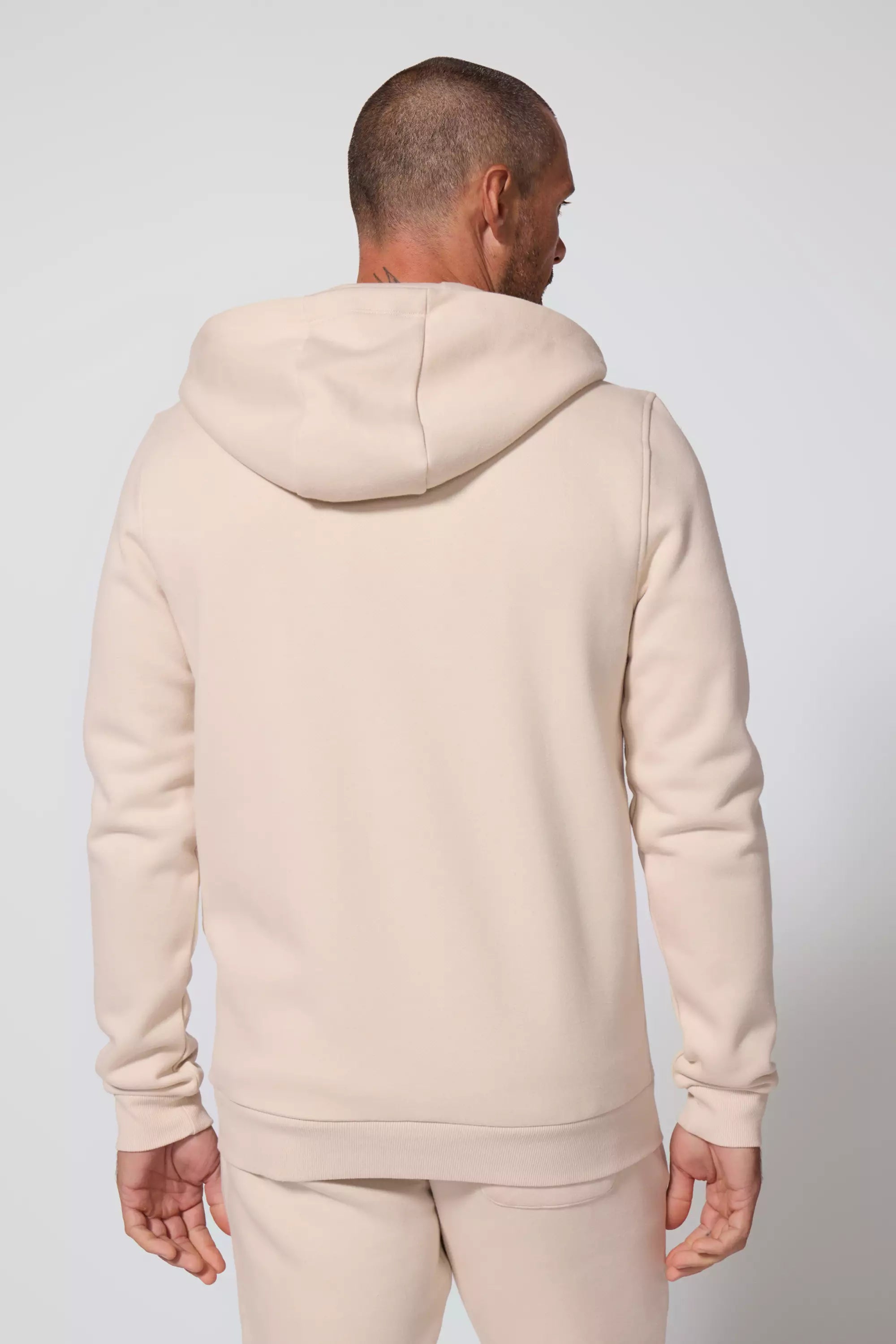 Menuxefleece Zip -Up Hoodie - Stone