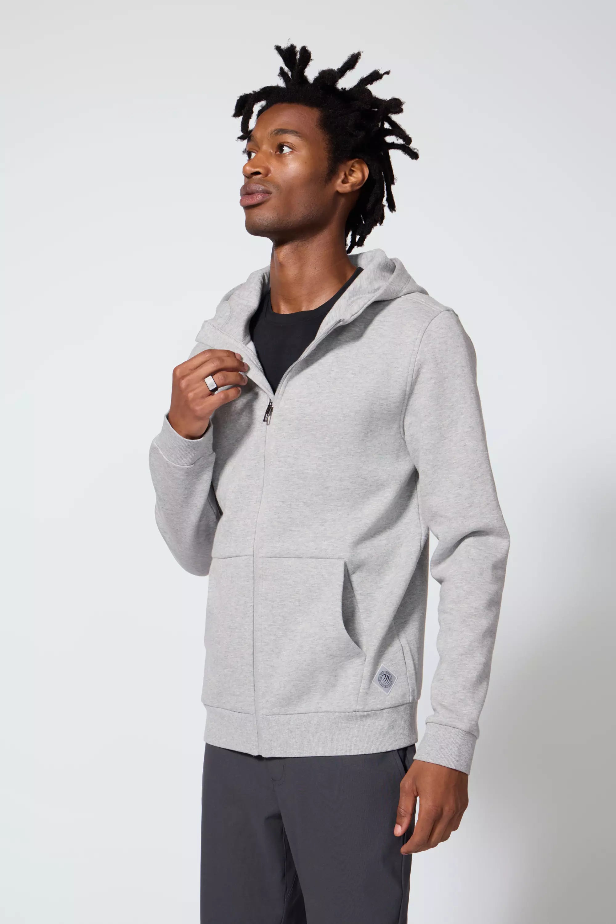 Men's Luxefleece Zip-Up Hoodie - Htr Concrete