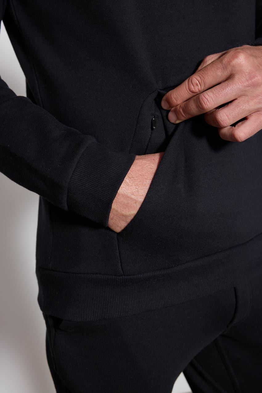 Sudadera de pulverización de Luxefleece para hombres - Negro