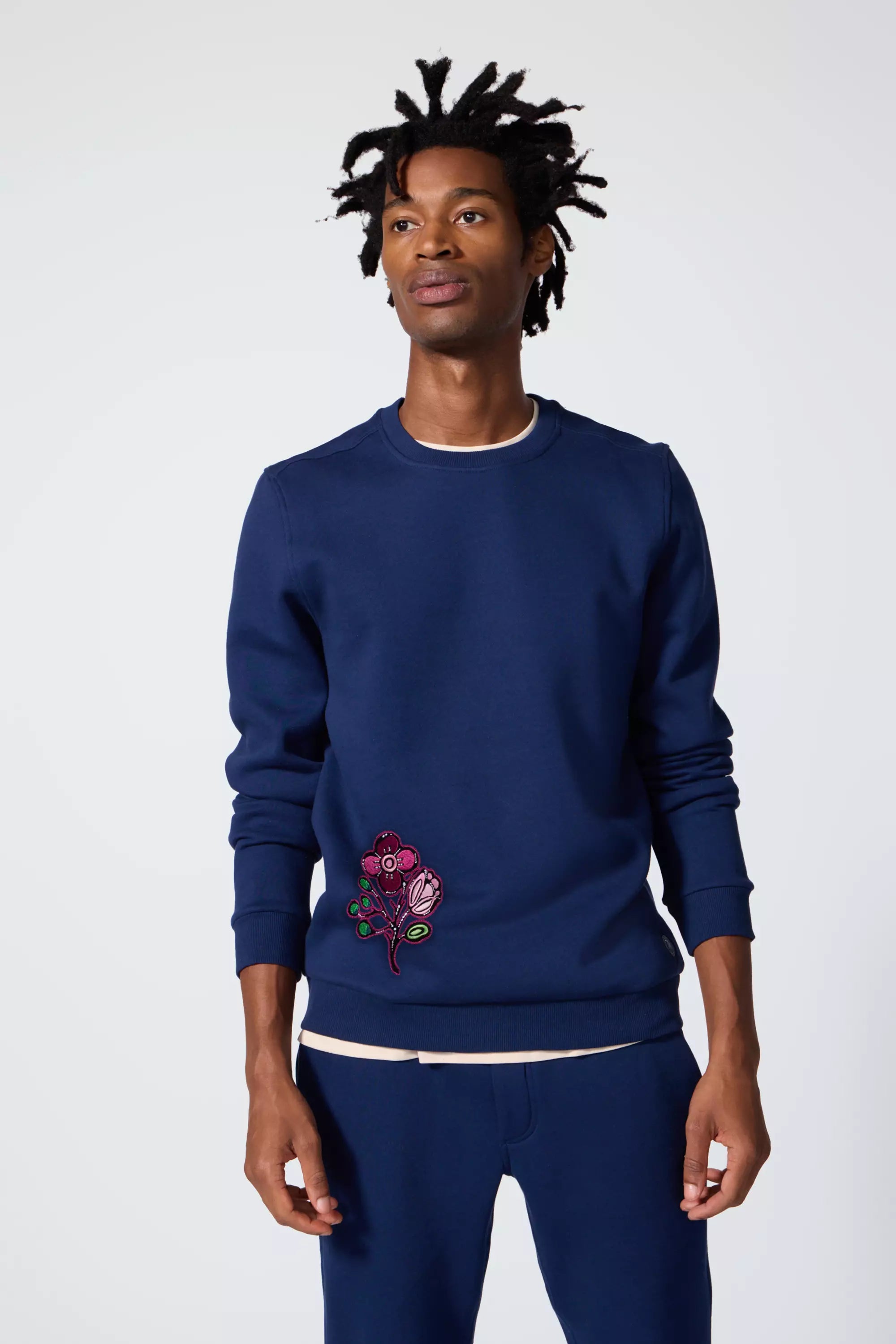 Men's Luxefleece Embroidered Sweatshirt - Navy