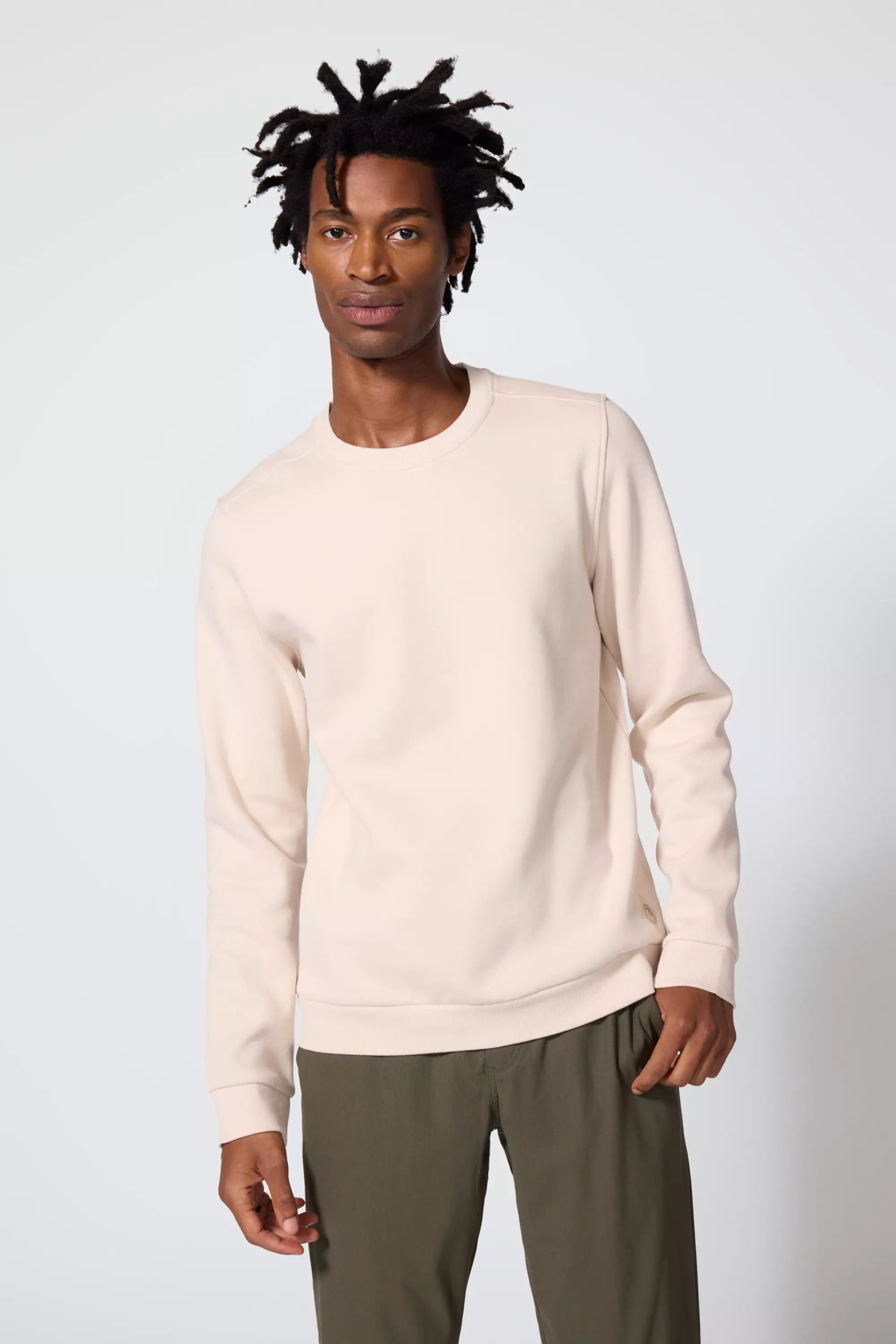 Comfort Men's Fleece Sweatshirt - Stone