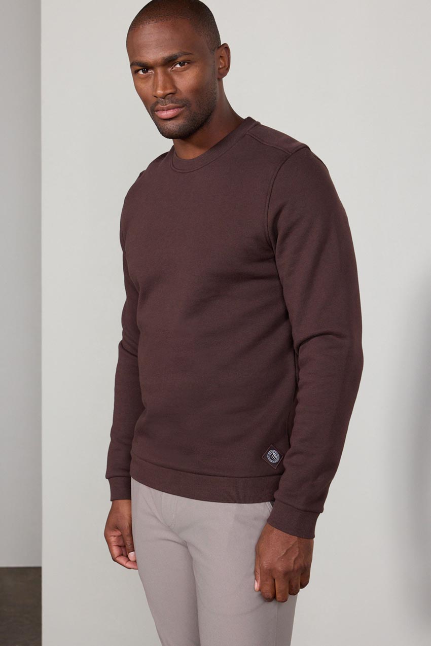 Comfort Men's Fleece Sweatshirt - Chocolate Brown