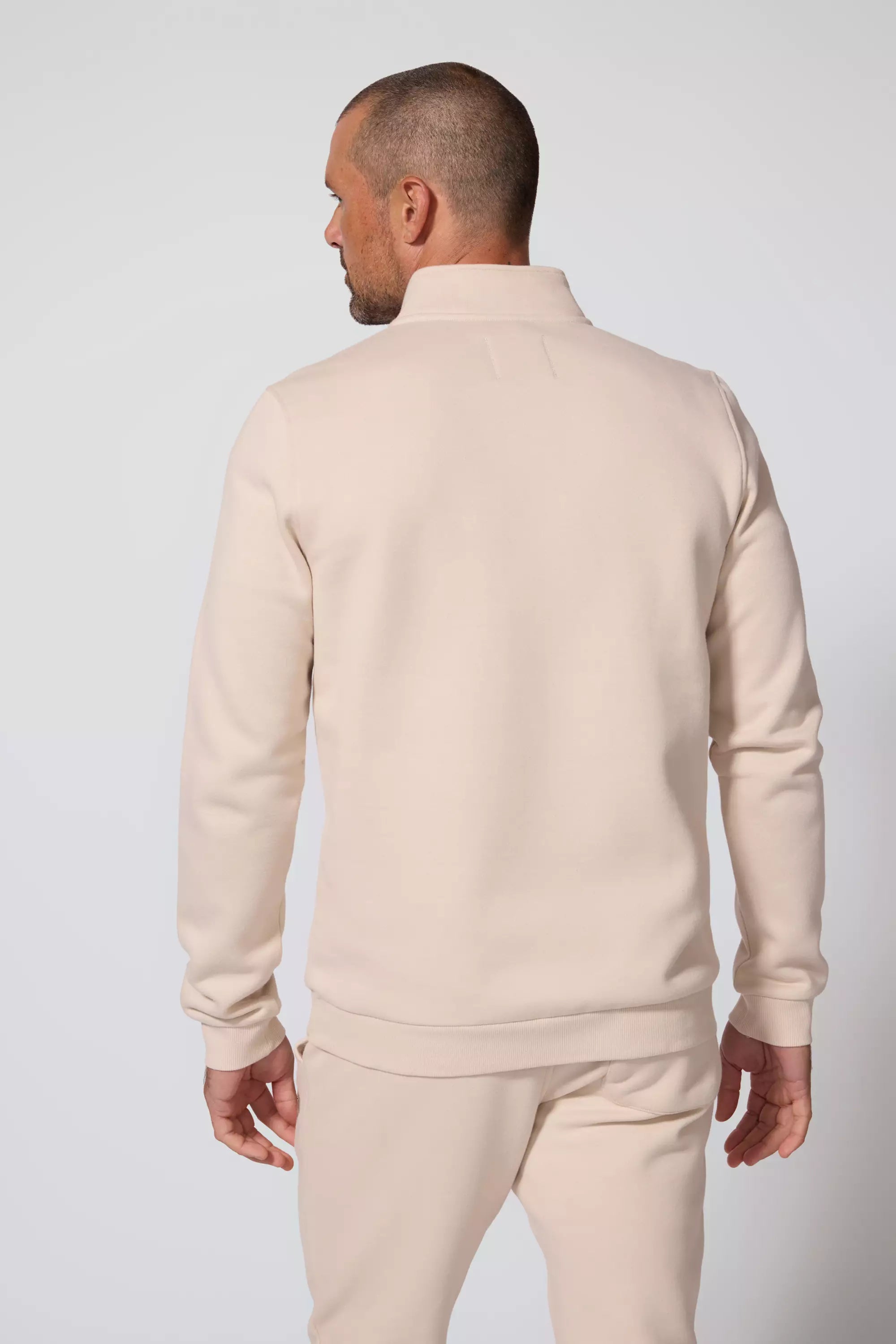 Luxefleece de hombres 1/4 Zip - Piedra