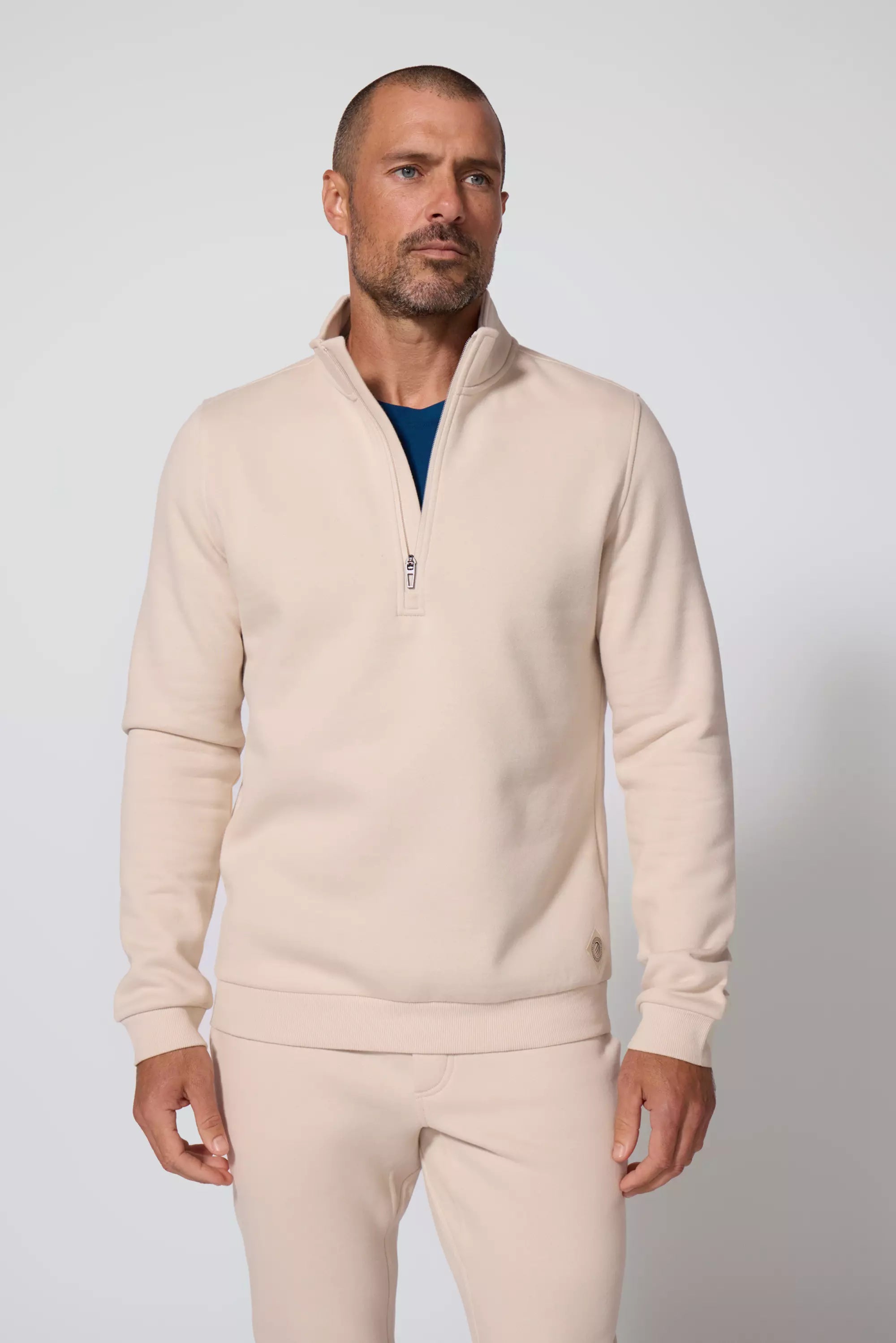 Luxefleece de hombres 1/4 Zip - Piedra