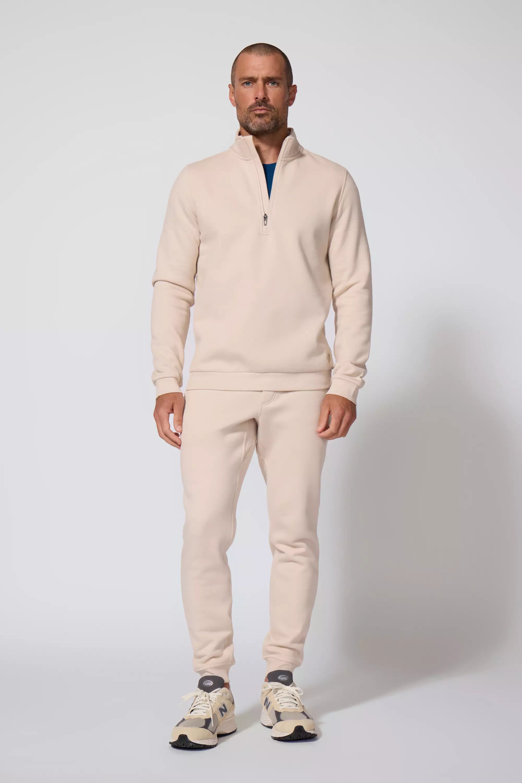 Luxefleece de hombres 1/4 Zip - Piedra