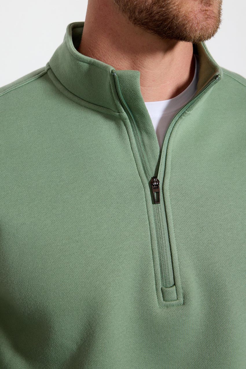 Luxefleece pour hommes 1/4 Zip - Green de haies