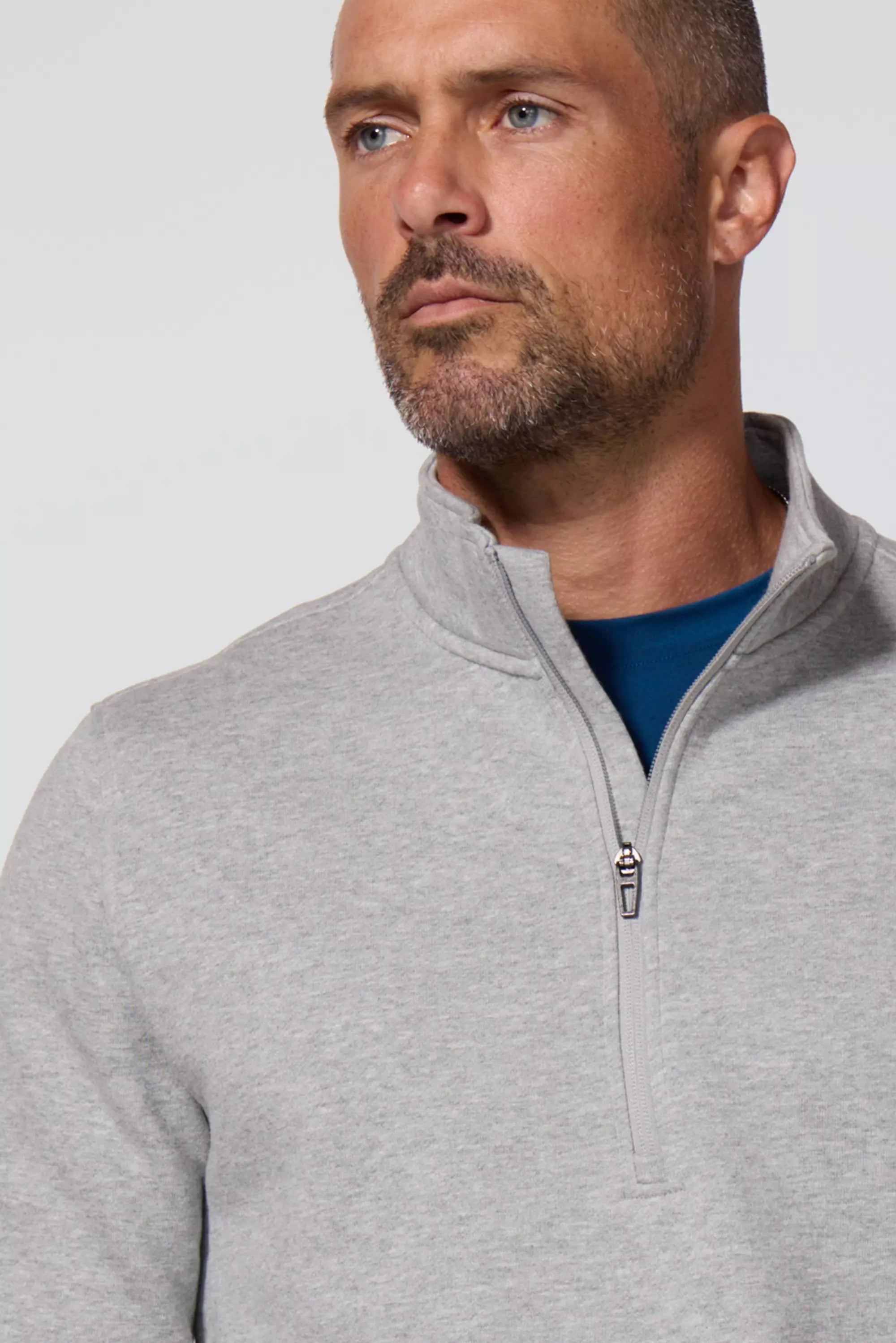 Luxefleece para hombres 1/4 ZIP - HTR Concrete