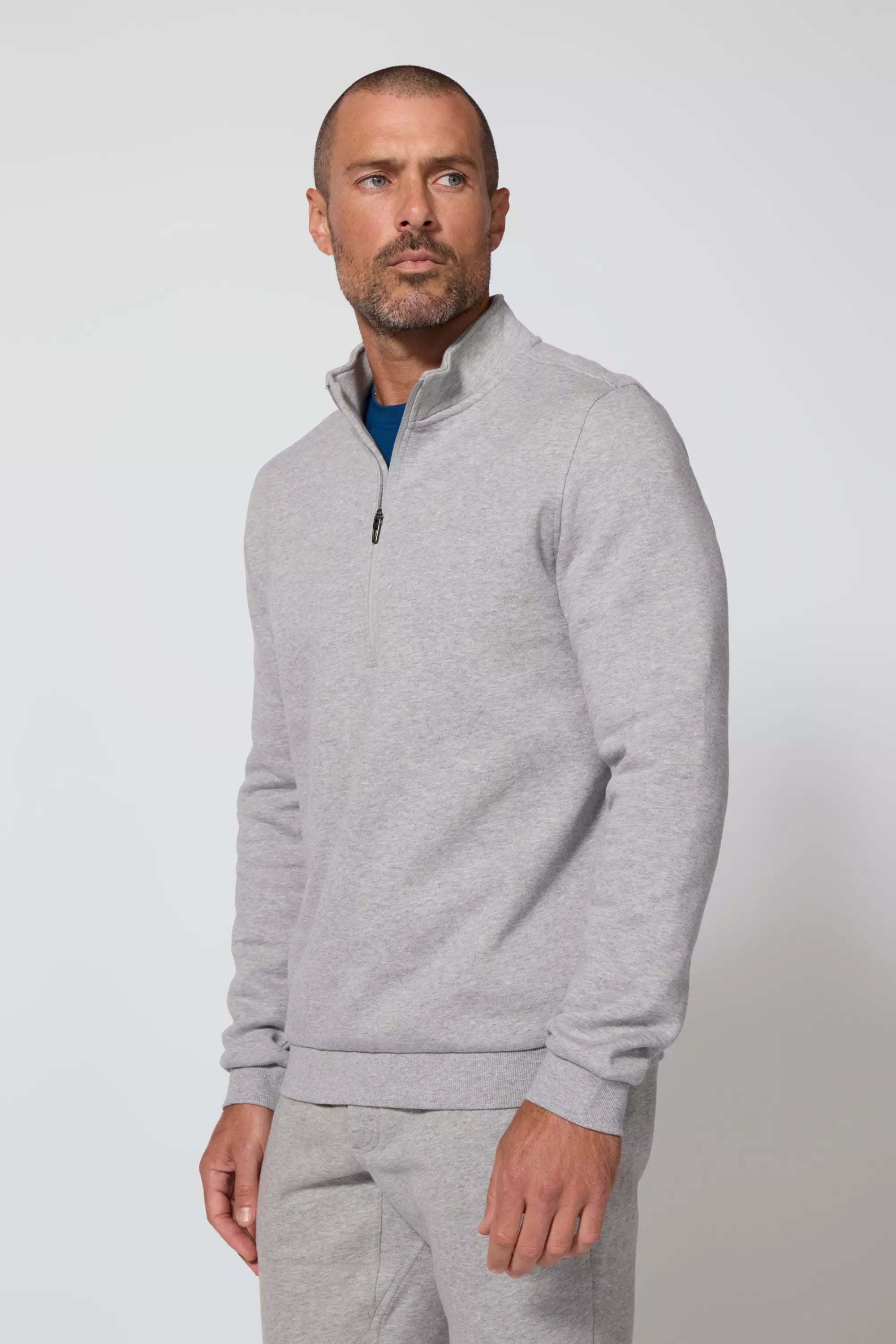 Comfort Men's Fleece 1/4 Zip  - Htr Concrete