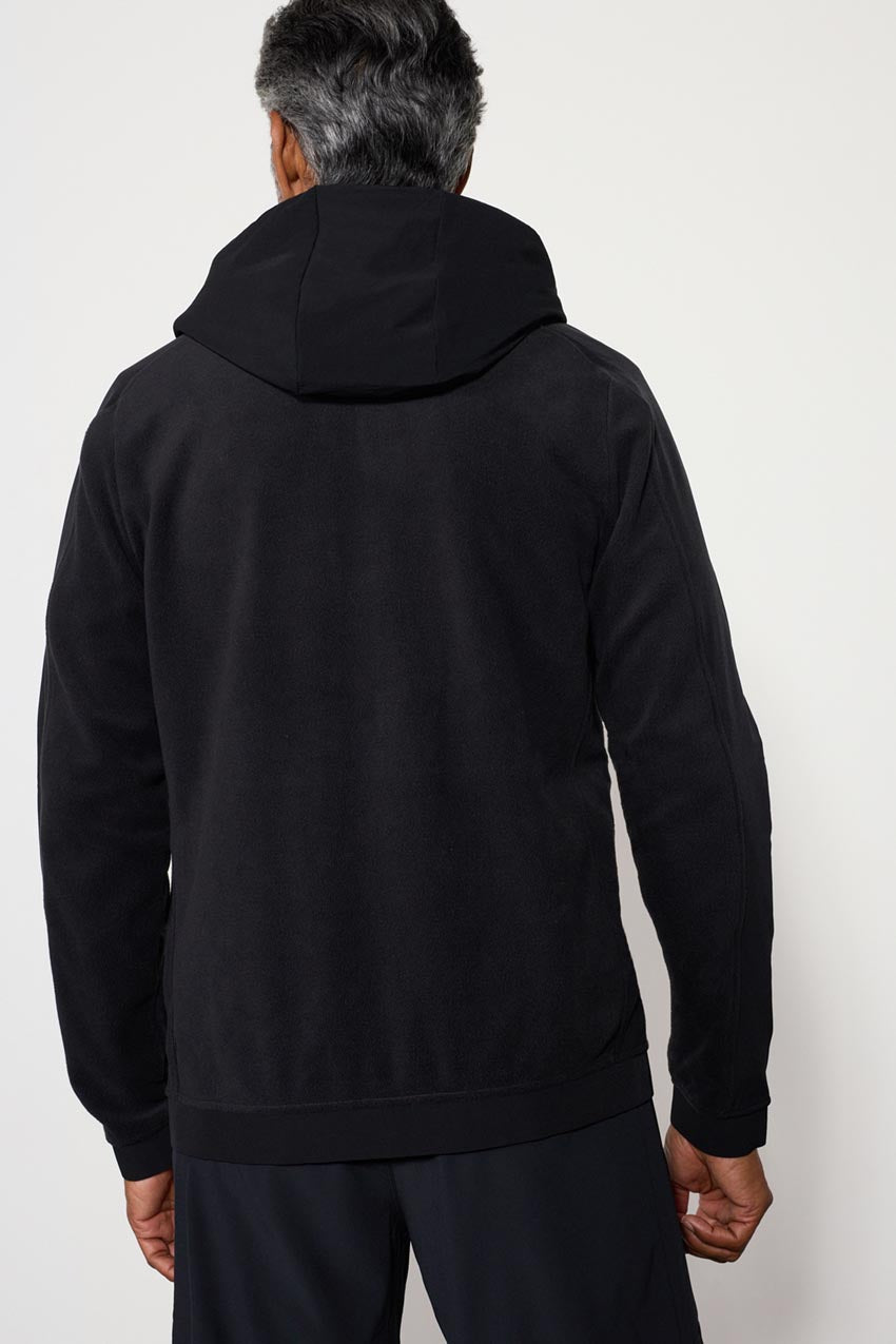 Venture Recycled Polyester Mixed Media Zip-Up Hoodie